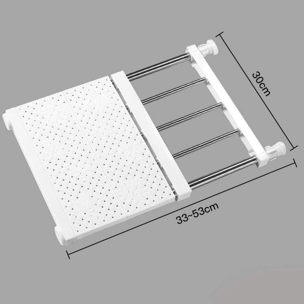 - Scaffale Telescopico Estensibile per Armadio, Resistente, Regolabile, per Cucina, Camera Da Letto, 33 – 53 Cm