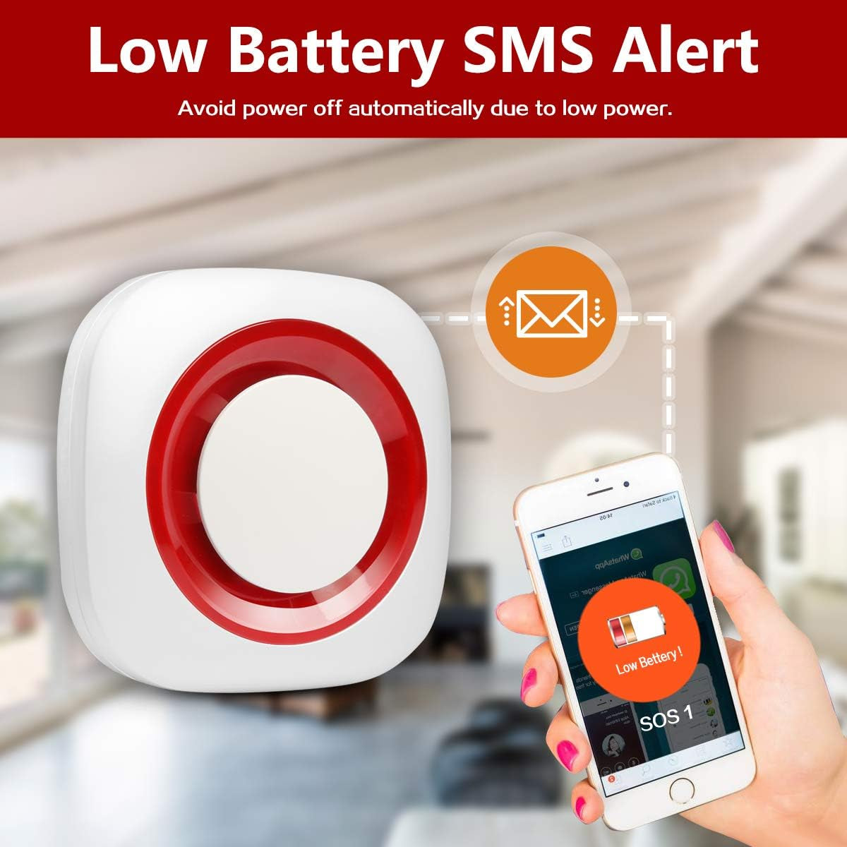 GSM Smart Wireless Pager Pulsante Di Chiamata Allarme SOS Sistema Di Emergenza Chiamata Infermiera Segnale Acustico Home Alert Security (1 Ricevitore + 2 SOS Trasmettitore)