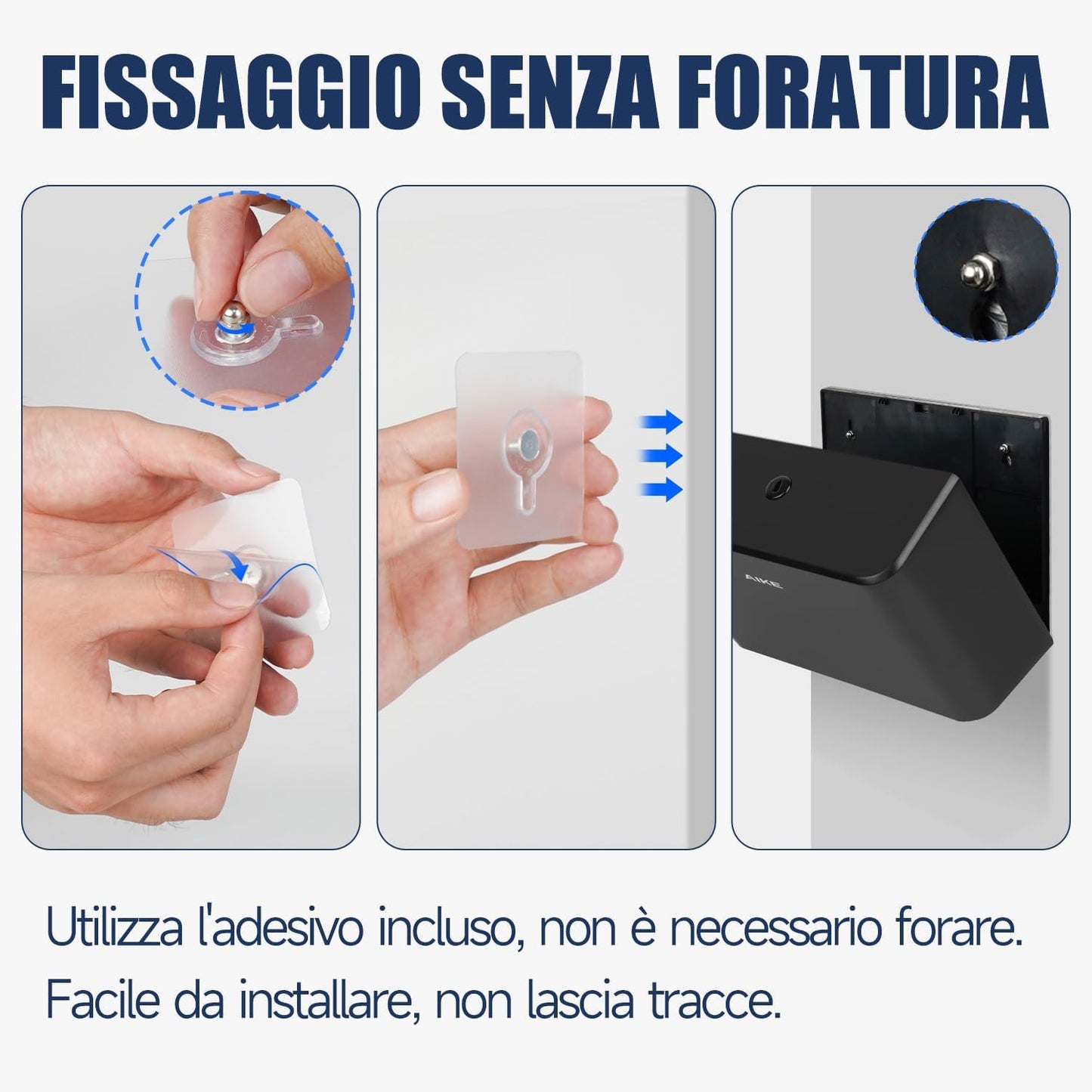 Dispenser Carta Asciugamani Da Parete, Dispenser Di Asciugamani Con Piega a V Compatibile Con Piega a C, Adatto per Carta Piegata Dimensioni 25,3X8 (Cm), Può Contenere 200 Asciugamani Di Carta