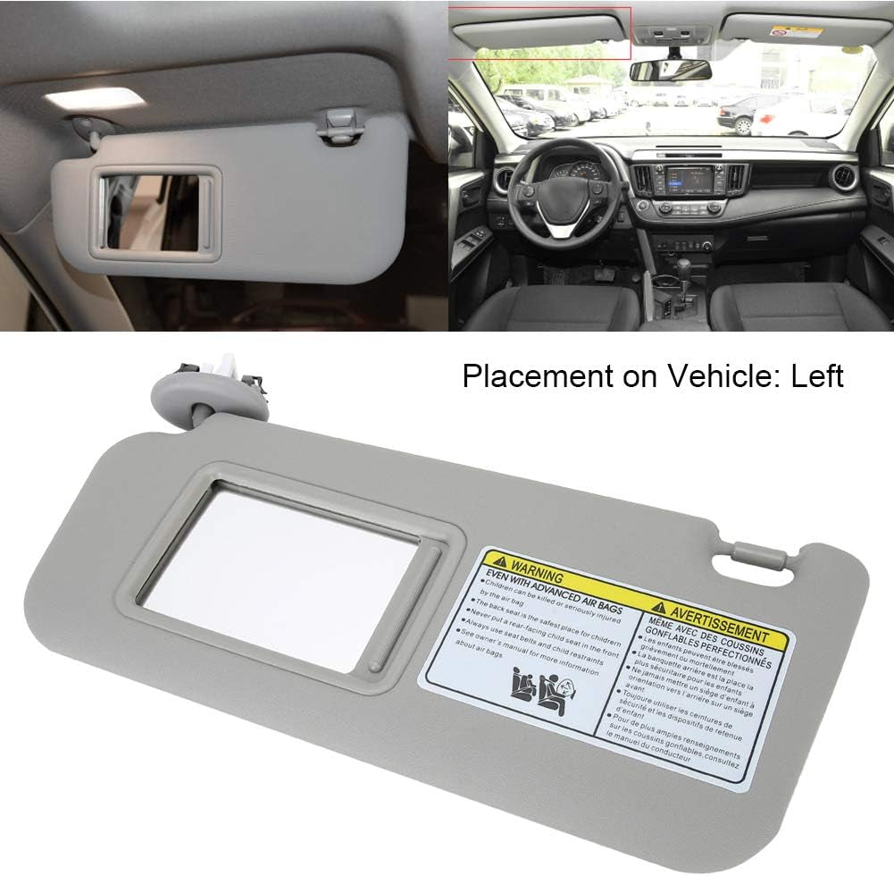 Parasole Sostituzione per Auto, Parasole Lato Guida Sinistro 74320 42501 B2 Ricambi Sostituzione per Camion Sostituzione per Auto Adatti Sostituzione per 2006 2009 Grigio