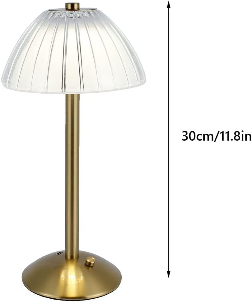 Lampada Da Tavolo Senza Fili, Con Batteria, LED Dimmerabile. Lampada Da Tavolo per Soggiorno, Camera Da Letto, 3 Colori
