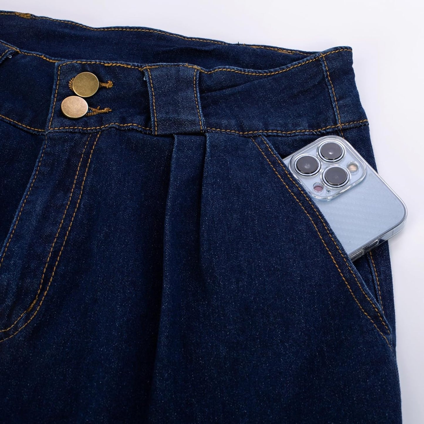 Jeans Da Donna a Vita Alta Con Cintura, per Il Tempo Libero