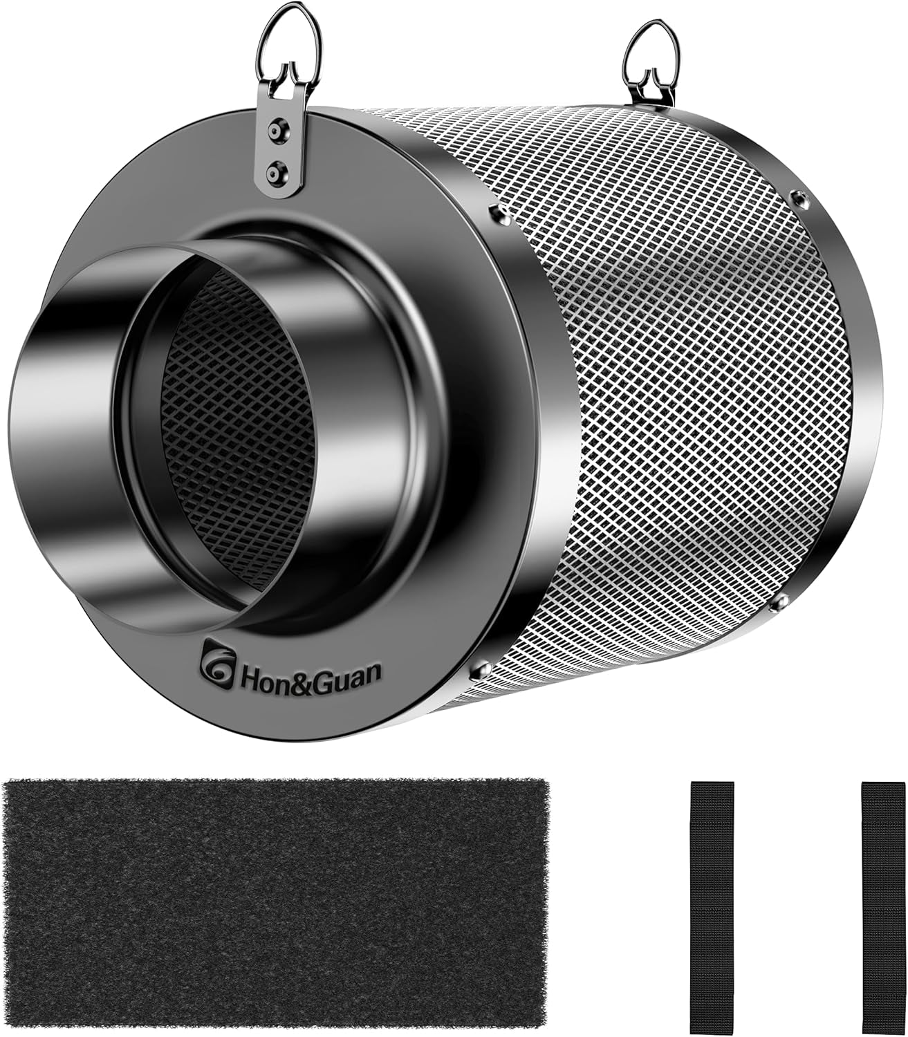 Filtro Ai Carboni Attivi, 100 Mm, Con Leggero Carbone, Lunghezza 200 Mm, Spessore 38 Mm, per Il Controllo Degli Odori, Depuratore D'Aria per Ventilatori Tubi, Tende Da Coltivazione,