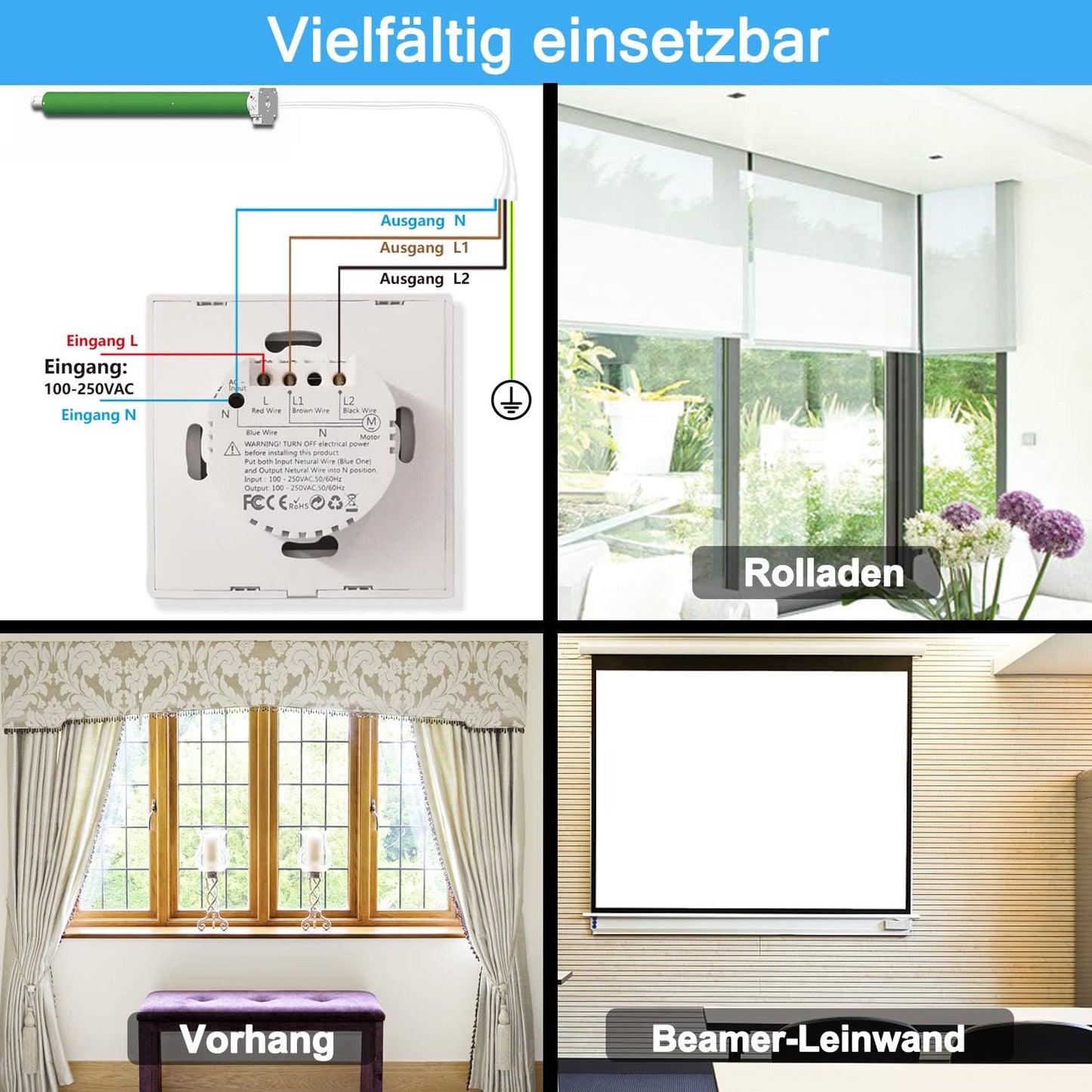 - Timer per Tapparelle Wifi, Compatibile Con Google Home