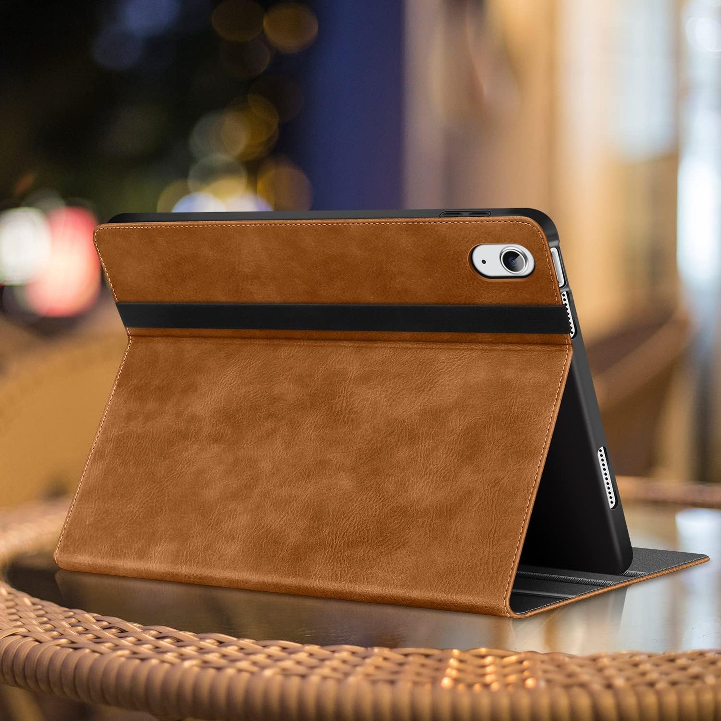 HOLIMET Custodia per Ipad 10 Generazione 2022 Con Portapenne, Ipad 10 Gen 2022, in Pelle PU, Cover Posteriore in TPU, Resistente Agli Urti, Auto Sonno/Sveglia per Ipad 10,9 Pollici, Colore: Marrone