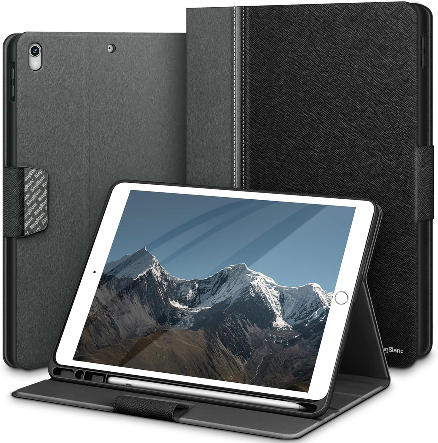 Custodia per Ipad Air 3 10.5" 2019 / Ipad Pro 10.5" 2017 Modello Con Portapenne, Funzione Auto Sleep/Wake & Supporto, in Pelle Vegana, Smart Cover Case per Ipad Da 10.5"