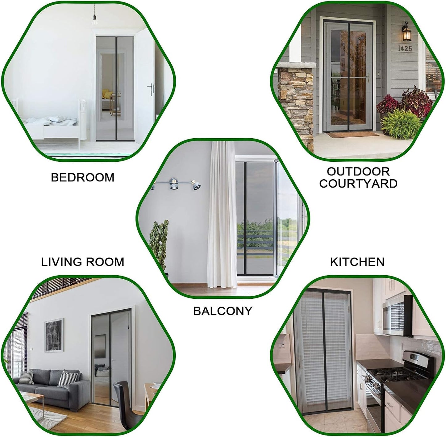 AGGIORNAMENTO Zanzariera Magnetica per Porta 140 X 240 CM - Rete Fine, Tenda Zanzariera Porta Con Totalmente Calamita, Si Chiude Da Sola per Balcone, Installazione Facile (Nero)