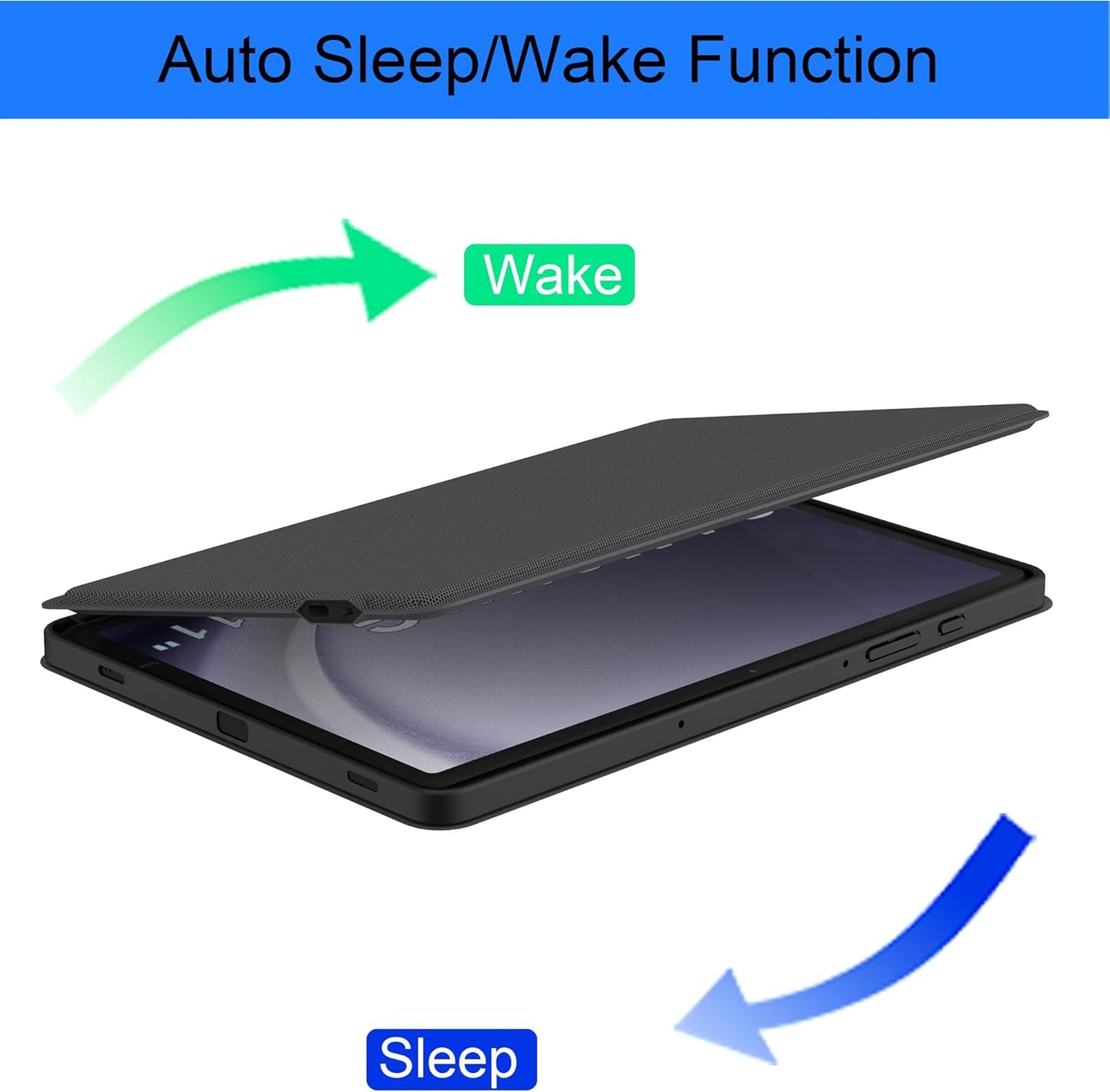 Custodia per Galaxy Tab A9+/A9 plus Da 11", Con Tastiera QWERTZ: Illuminazione a 3 Zone, Tastiera Con Trackpad, Tastiera Con Supporto per Samsung Galaxy Tab A9+ 2023 (SM-X210/X215/X216B)