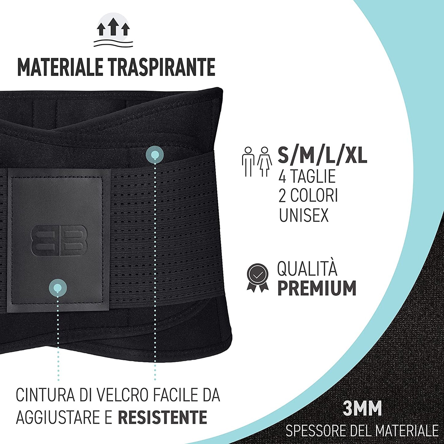 Fascia Lombare Supporto Schiena - Corsetto Lombare-Fascia Lombare Ortopedico - Fascia Schiena Lombare per Uomo E Donna-Varie Dimensioni
