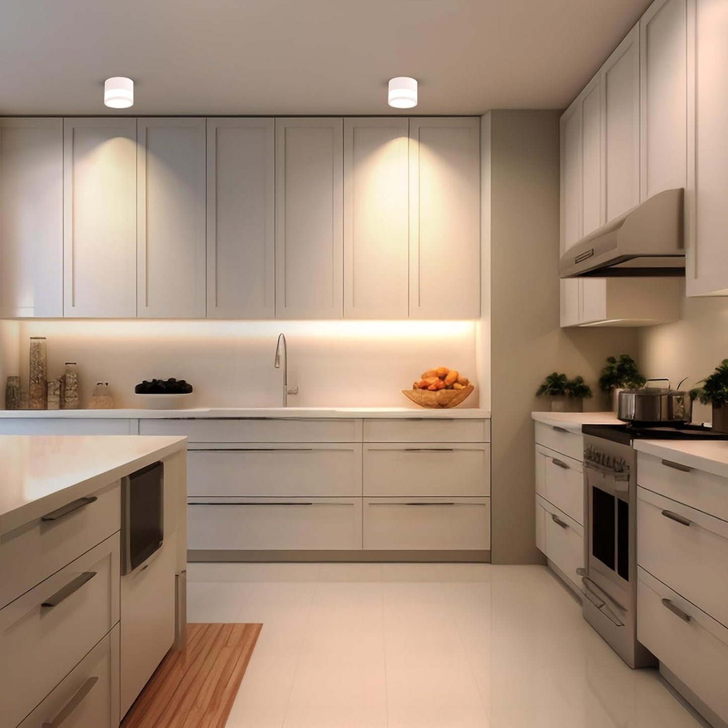Faretti LED Da Soffitto 12W IP65 Faretto Lampadario 3000K Faretto Plafoniera Ø10Cm Bianco Caldo Faretti Da Soffitto Bianco Spot Alluminio per Bagno Soggiorno Cucina Corridoio