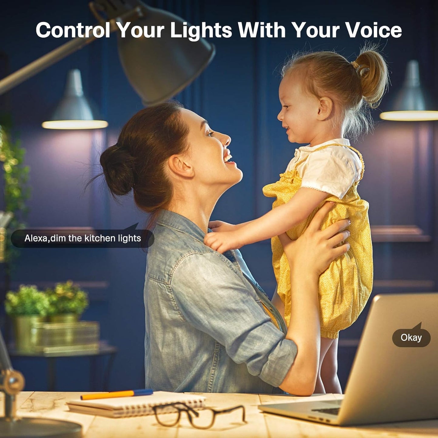 GU10 Alexa, 5W=50W 500LM Decorazione Natalizia GU10 LED, Faretti GU10 Multicolore GU10 Smart WIFI Compatibile Google Home, Lampadina LED GU10 Telecomando APP Controllo Vocale, Timer, 4 Pezzi