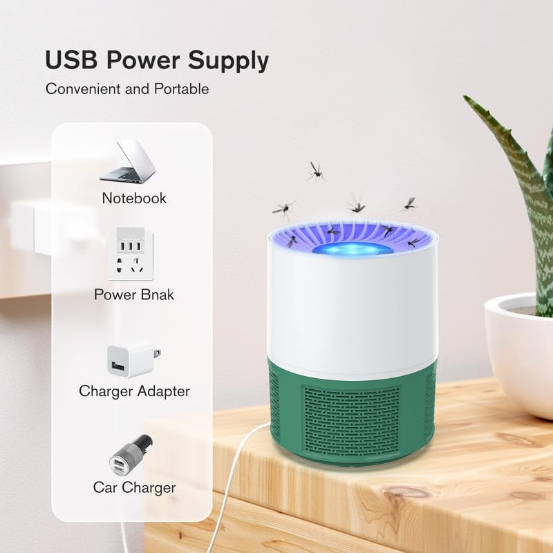 Insetticida Elettrica, USB Elettrica, Trappola per Mosche, Zanzare, Lampada per Zanzare, Lampada Con Luce, per Interni Ed Esterni