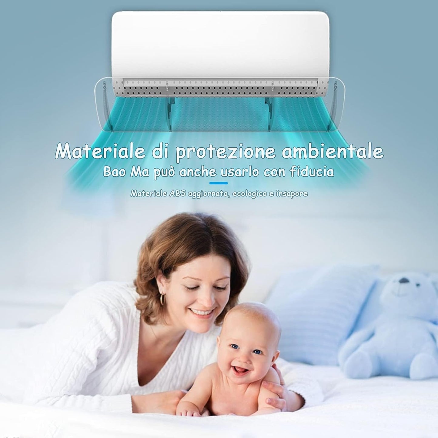 Deflettore Del Condizionatore D'Aria, Deflettore Del Condizionatore D'Aria Sospeso Dall'Alto per Casa/Ufficio Trasparente