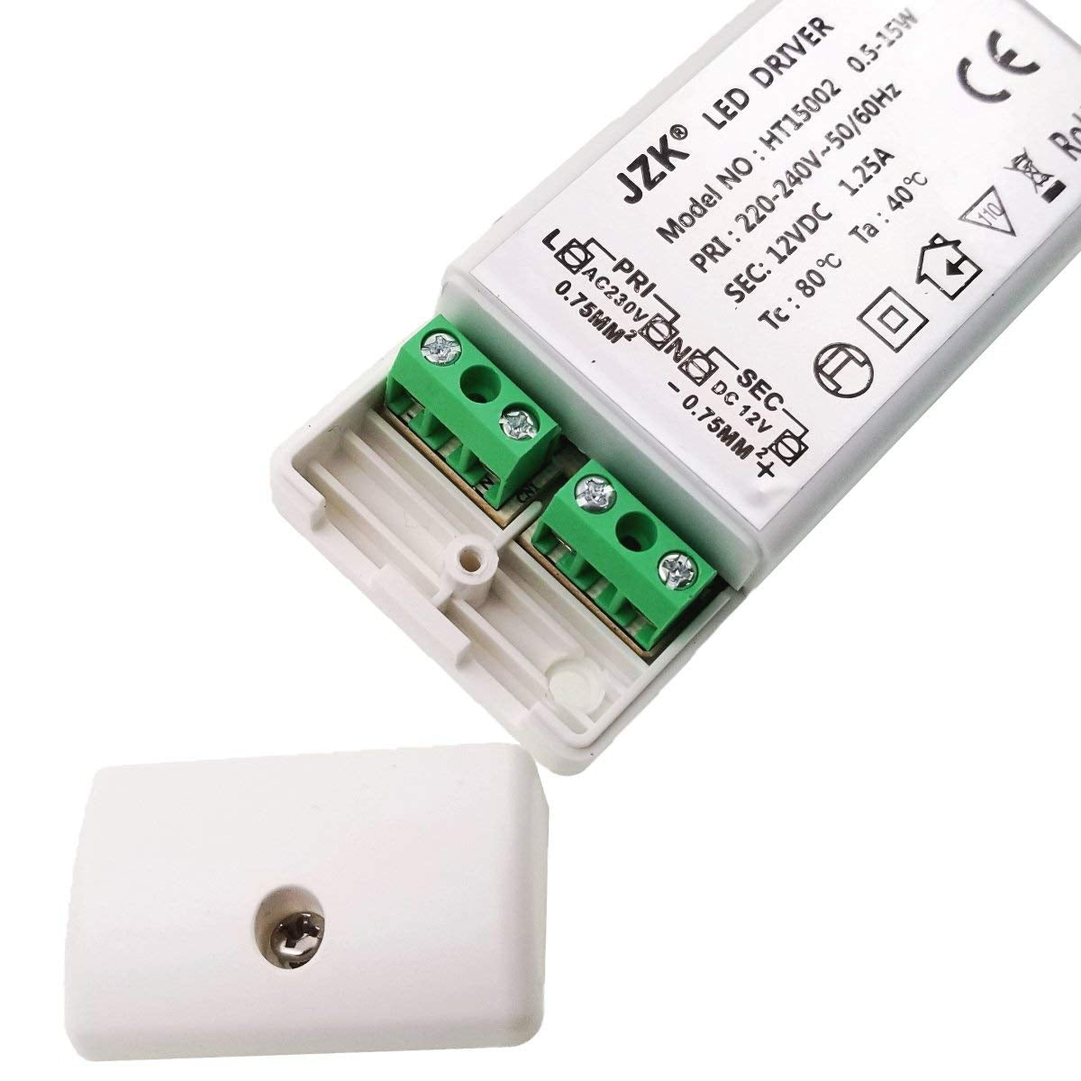 Ingresso: 220-240 V, Uscita DC 12V 1.25A, 15W Trasformatore Convertitore Alimentatore Tensione Costante per Illuminazione Lampada Lampadina LED, 9.1×4.1×1.9 Cm