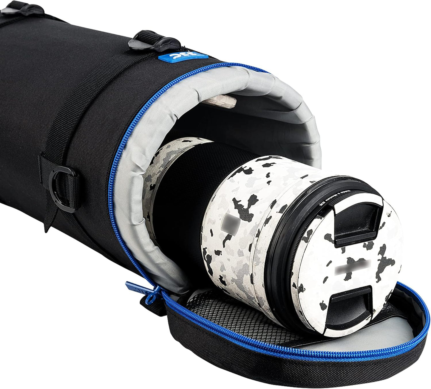 Custodia Deluxe per Obiettivi Sony FE 200-600 Mm F5.6-6.3G OSS, Custodia Protettiva Impermeabile per Obiettivi Con Tracolla E Cuscino Staccabile (Dimensioni Interne 14 X 36,8 Cm), Nero , Moderno