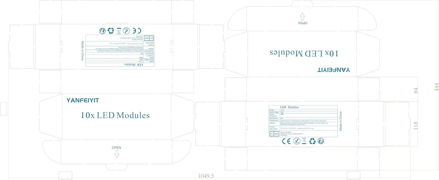 10 Moduli LED Come Ricambio GU10 – 5 W 38 ° Dimmerabile in Ceramica Super Piatta 230 V – Lampadina per Faretto Da Incasso Lampada Lampada Faretto (Bianco Neutro 4000 K)