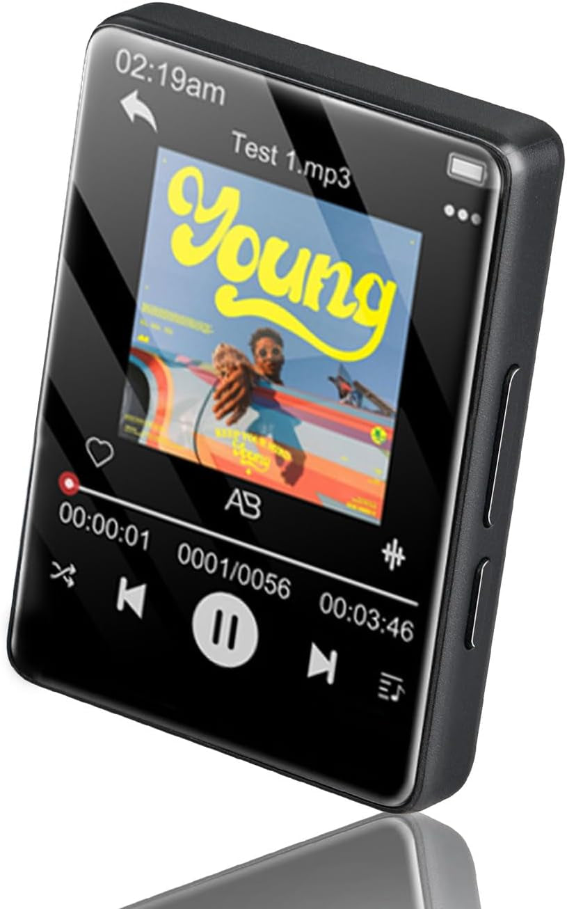 32GB Lettore MP3 Bluetooth 5.2, 2.4" Schermo Tattile Lettore Musicale Con Altoparlante HD Integrato, Radio FM, Registratore Vocale, Qualità Del Suono Hifi, E-Book, Auricolari Inclusi
