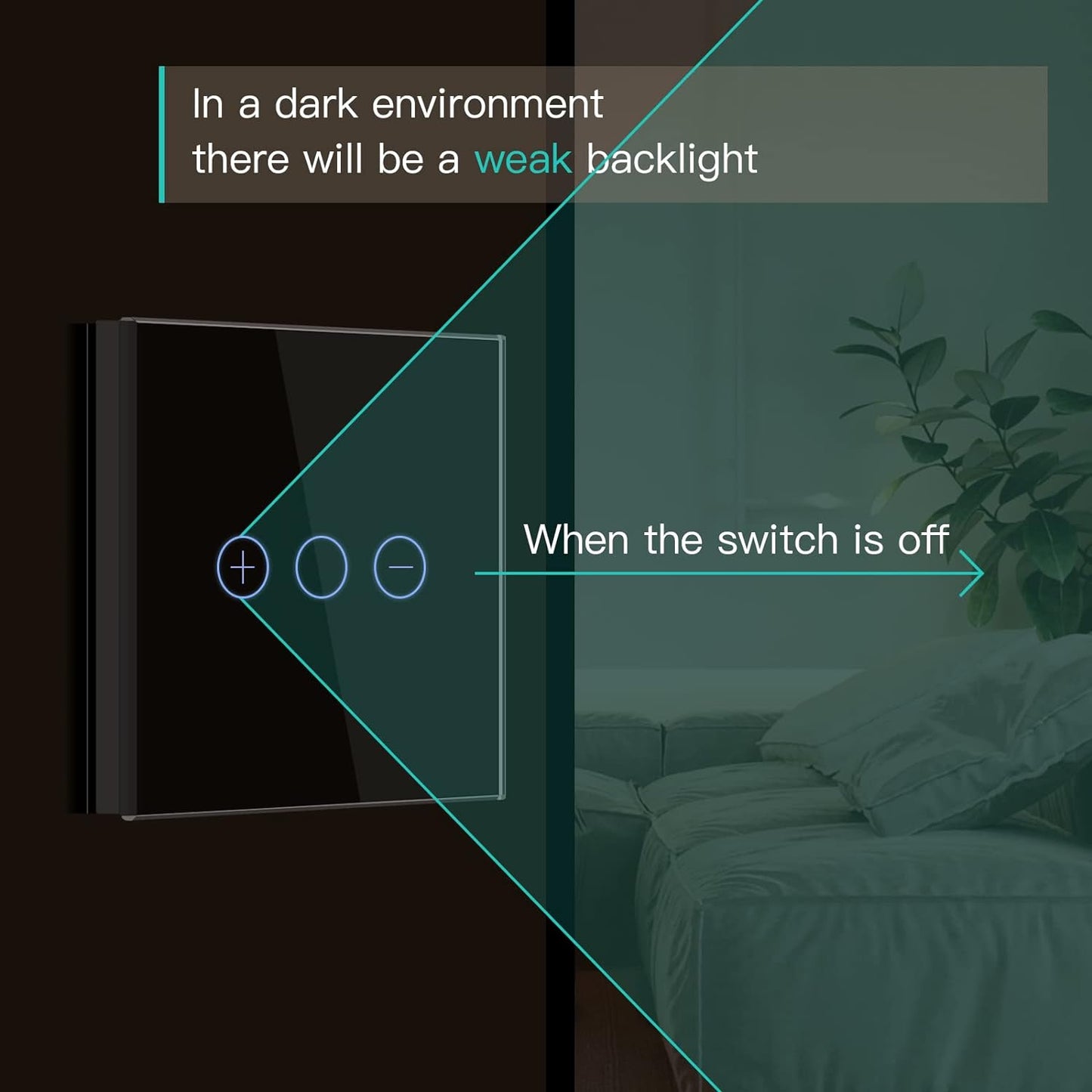 Interruttore Dimmer 1 Gang 1 Via,Interruttore Dimmer Led Con LED Display Light,Nero Dimmer Interruttore Touch Con Pannello in Vetro Temperato