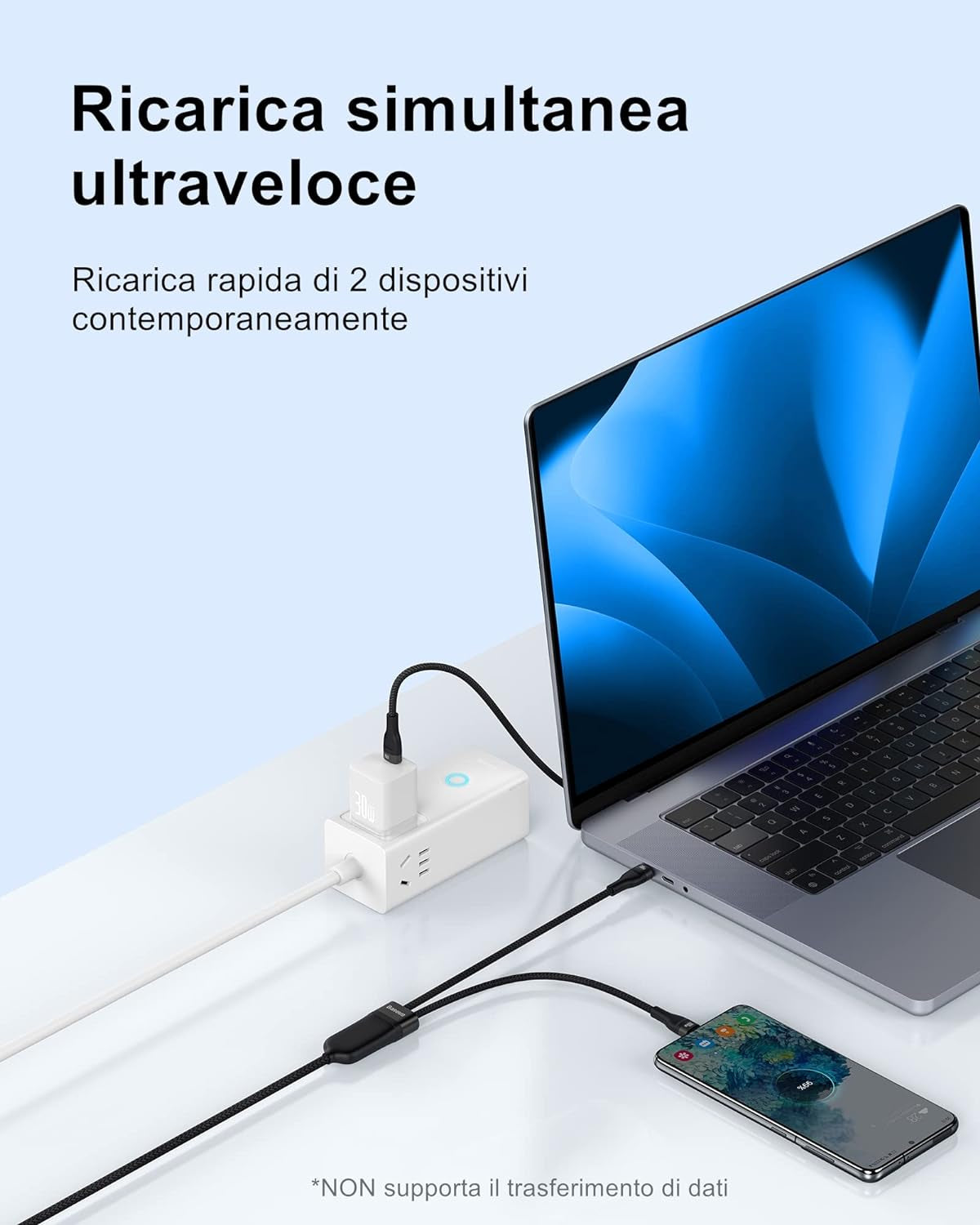 - Cavo Da USB C a USB C, 100 W, 1,5 M, 5 A, 2 in 1, Multi Cavo Di Ricarica USB Di Tipo C, per Air/Mini 6, Macbook, Samsung Galaxy S22, 21, S10, Note Huawei