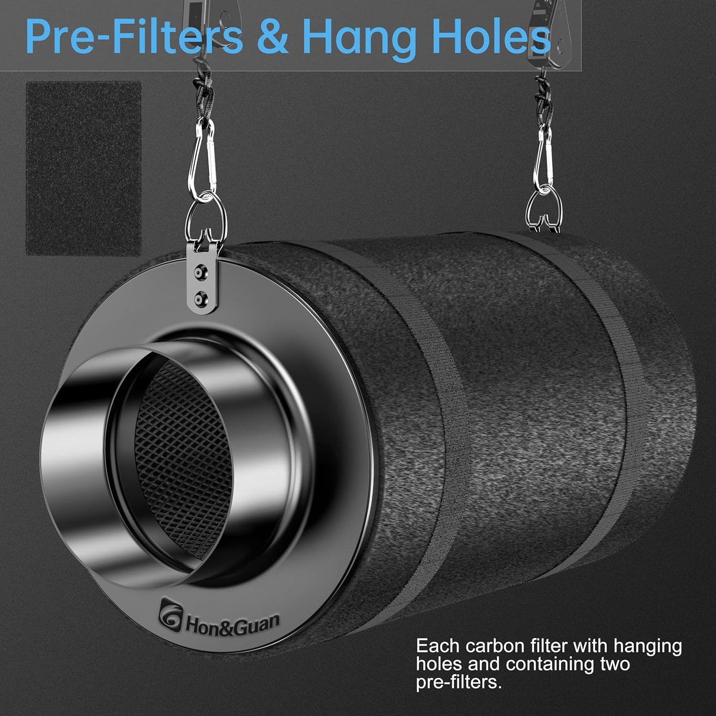 Filtro Ai Carboni Attivi, 100 Mm, Con Leggero Carbone, Lunghezza 200 Mm, Spessore 38 Mm, per Il Controllo Degli Odori, Depuratore D'Aria per Ventilatori Tubi, Tende Da Coltivazione,