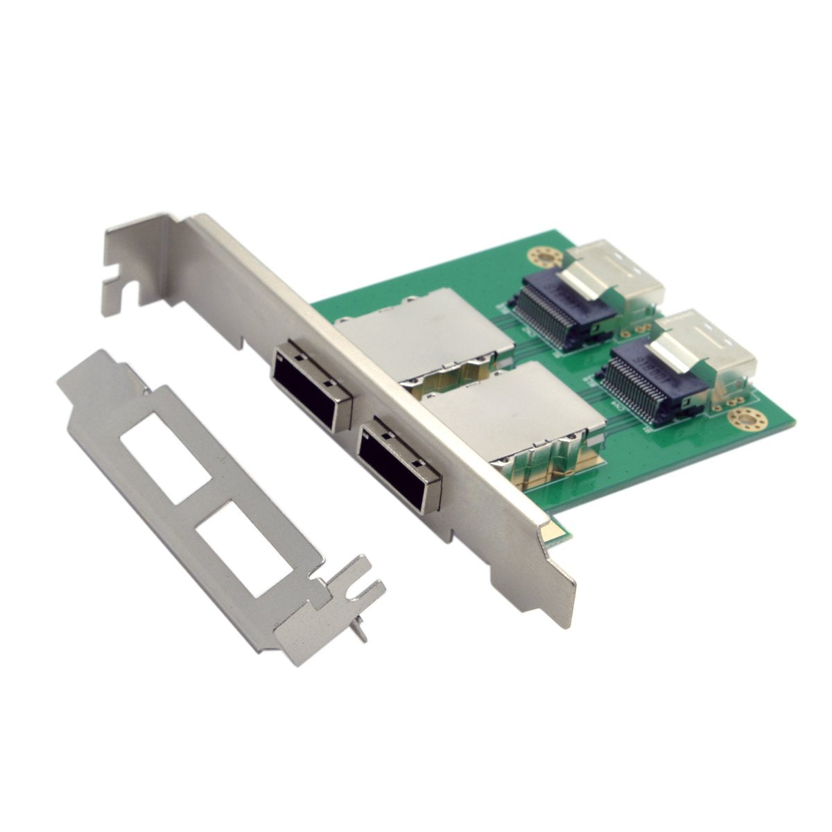 Dual Port Mini SAS SFF-8088 a SAS 36Pin SFF-8087 Adattatore PCBA Femmina Con Staffa PCI