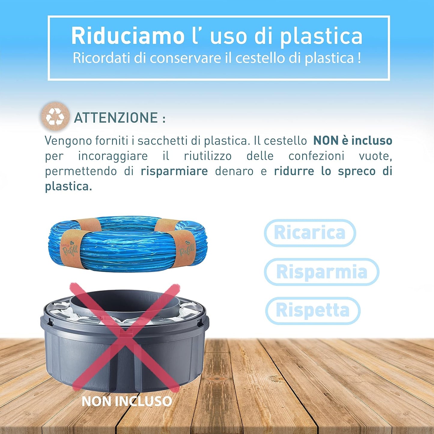 10 Ricariche per Mangiapannolini Compatibili Con Tommee Tippee Twist and Click, Simplee Sangenic Tec - 100% MADE in ITALY - Mangia Pannolino Sacchetti Igienici Antiodore (10 Ricariche)