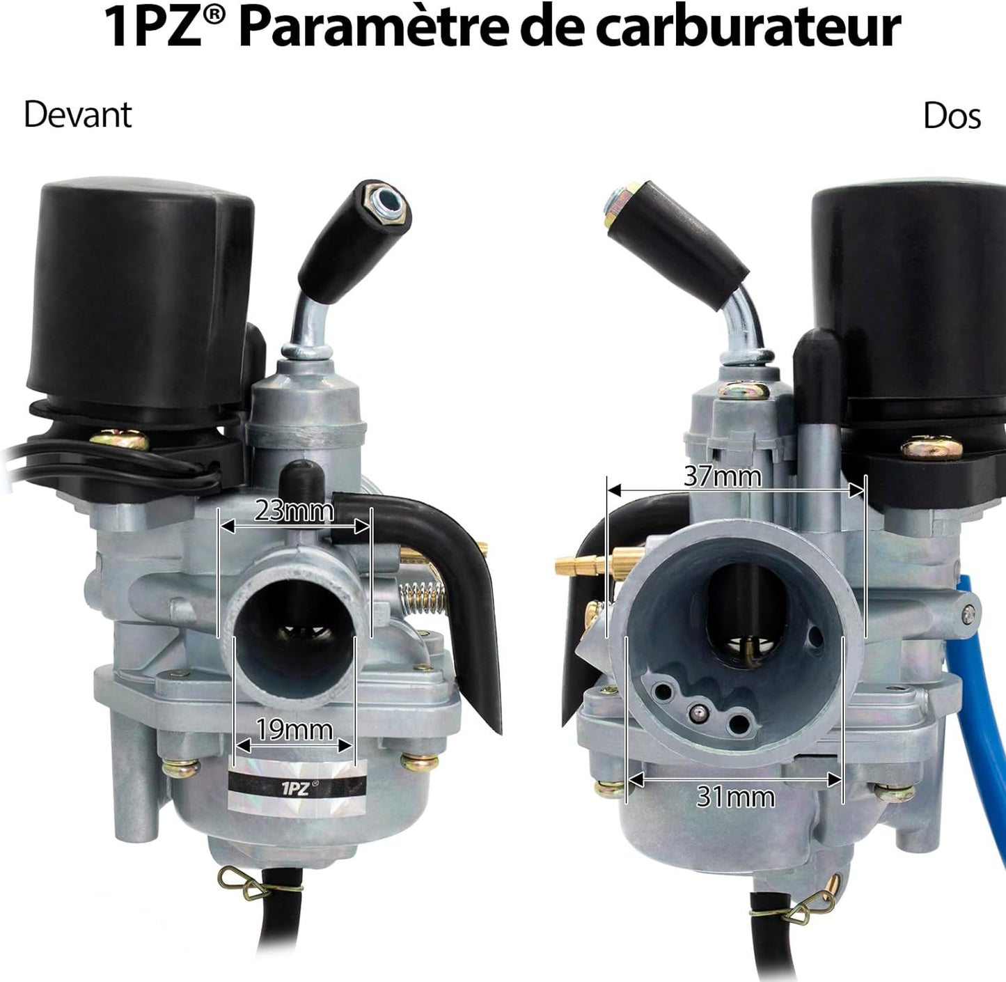 F6C-C19 Carburatore 19Mm 2 Tempi Sostituzione per Yamaha Jog50 Jog90 2 Tempi Dinli 50Cc 70Cc 90Cc 100Cc ATV Quad Carb Dino Jp Beast Helix DL603