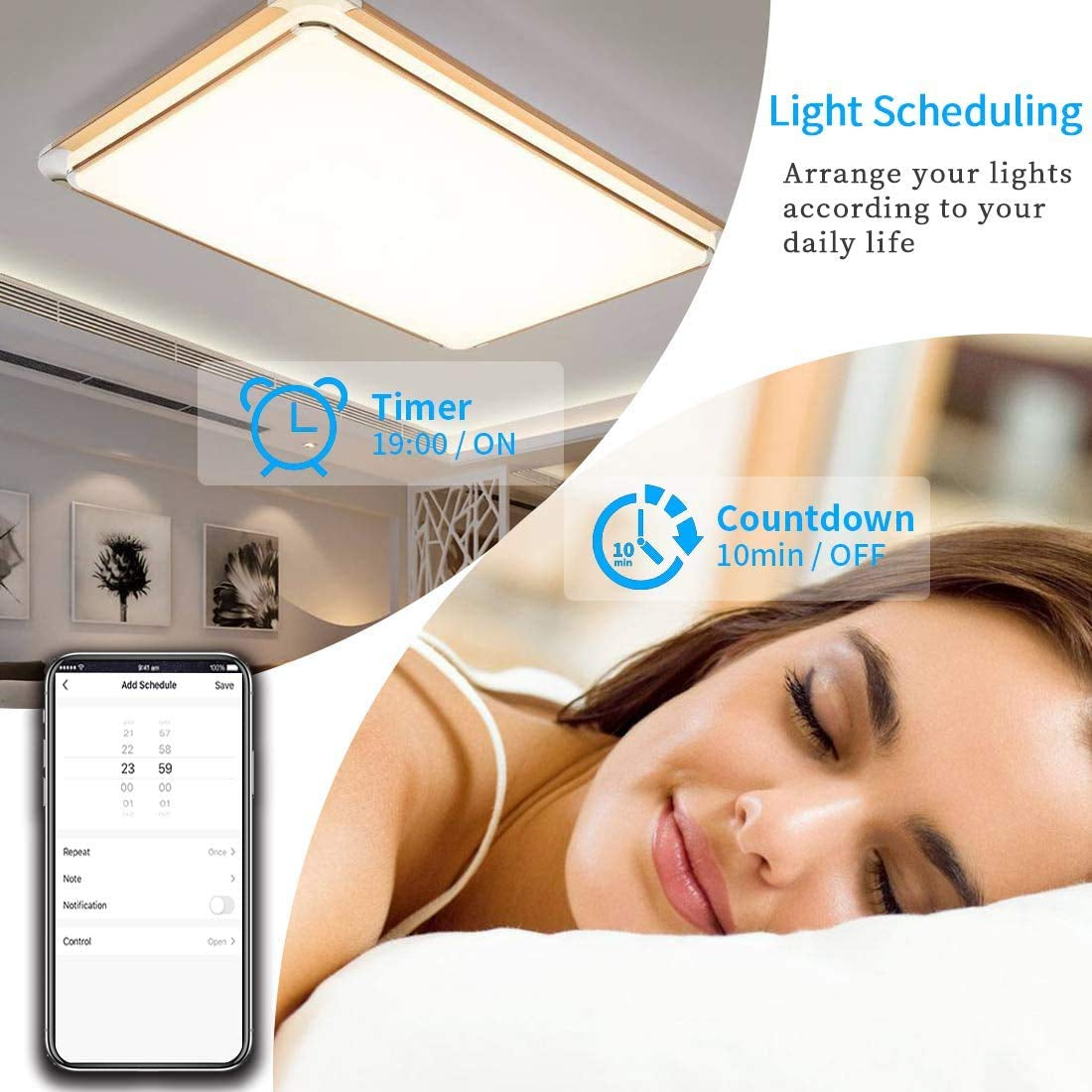 Interruttore Touch Intelligente Con Presa Schuko Da Incasso Con Cornice in Vetro, Interruttore Della Luce WLAN Da Lavoro Con Alexa, Google Assistant, Interruttore Da Parete Semplice in Bianco,