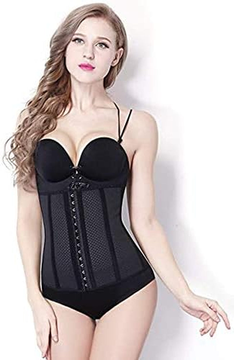 Corsetto Latice Elastico Waist Trainer Bustino Shaper Perdita Di Peso Nero