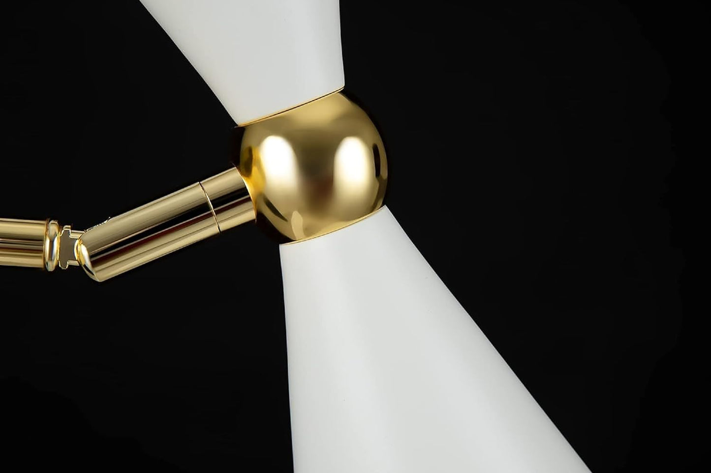 Moderna Applique Lampada Da Parete Bidirezionale a 2 Luci, Bianco E Oro, Paralumi Orientabili, per 2 Lampadine E14 40W Non Incl. per Sala, Camera Da Letto, Soggiorno, Cucina