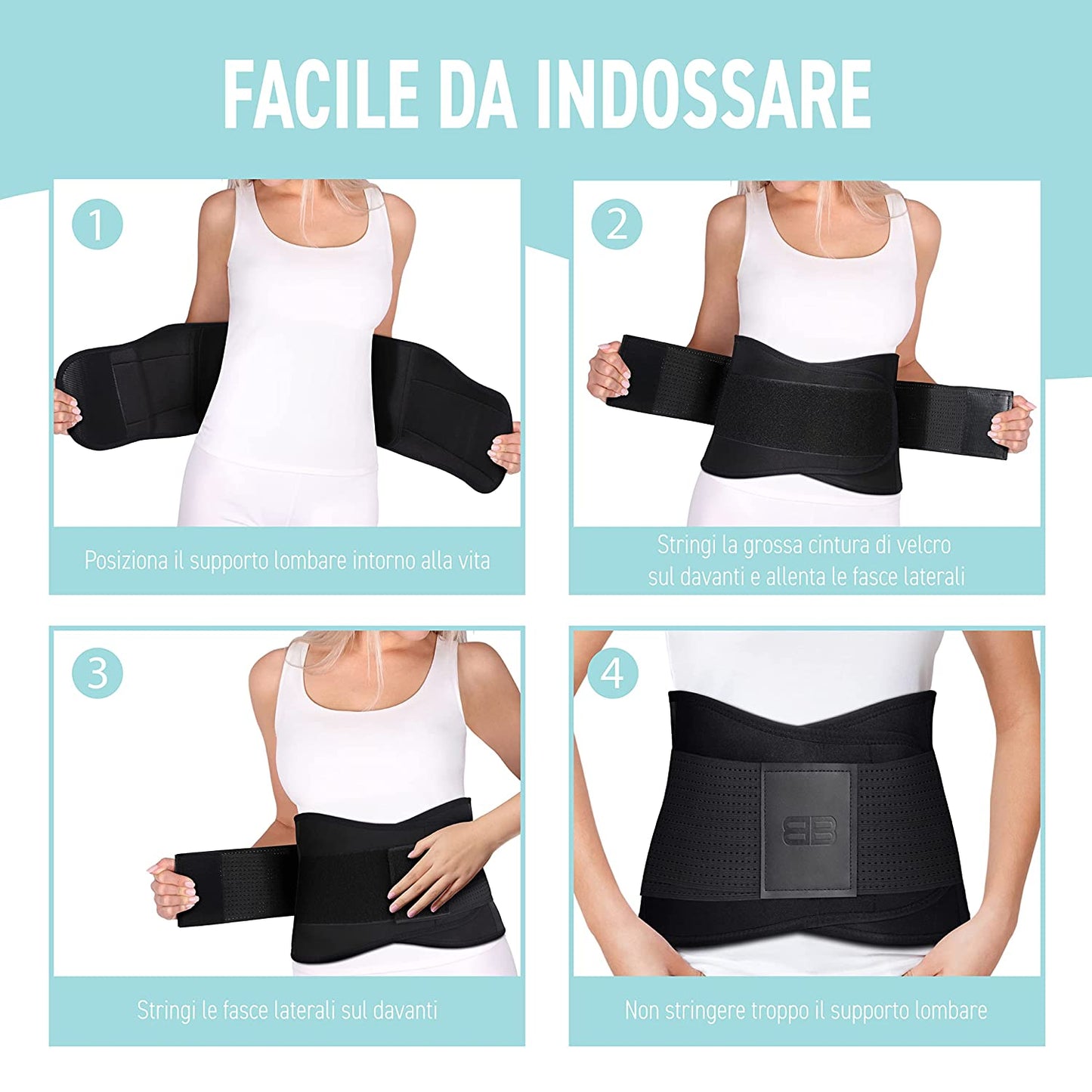 Fascia Lombare Supporto Schiena - Corsetto Lombare-Fascia Lombare Ortopedico - Fascia Schiena Lombare per Uomo E Donna-Varie Dimensioni