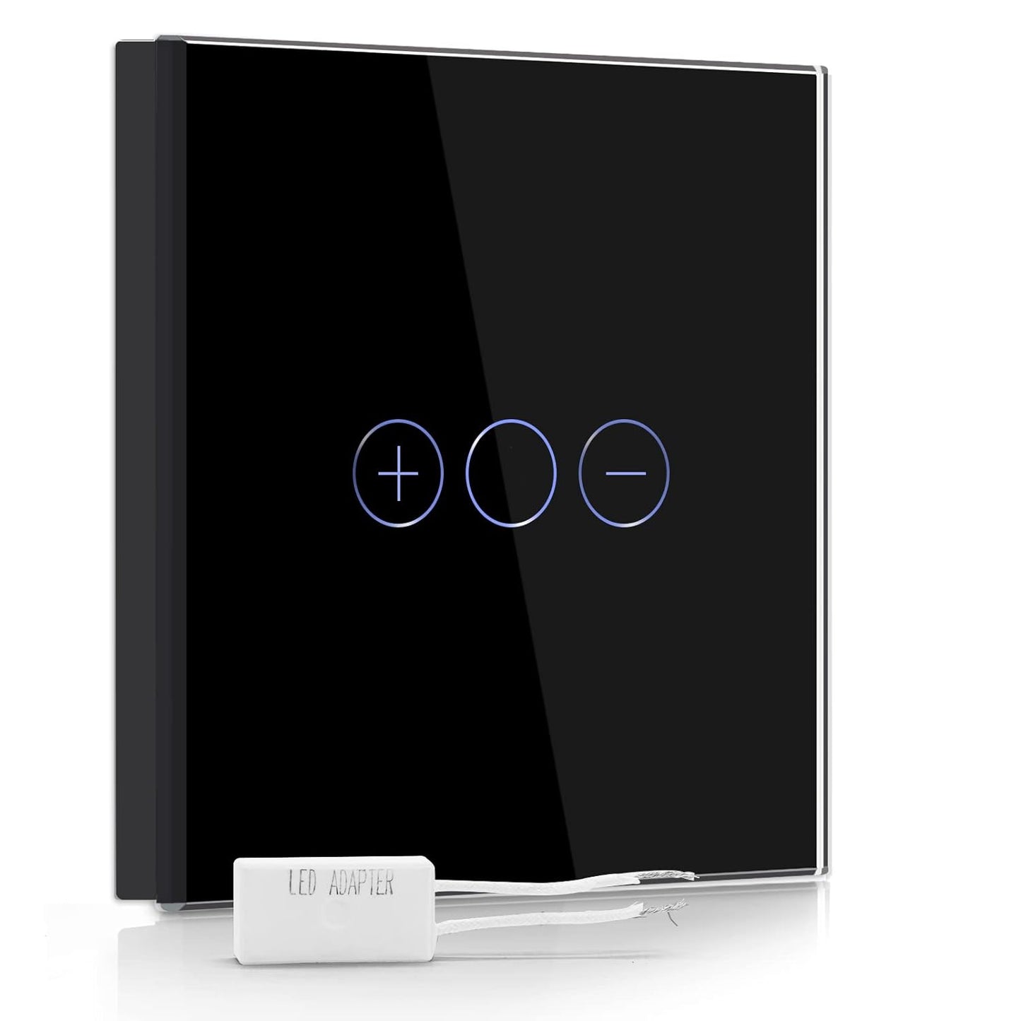 Interruttore Dimmer 1 Gang 1 Via,Interruttore Dimmer Led Con LED Display Light,Nero Dimmer Interruttore Touch Con Pannello in Vetro Temperato