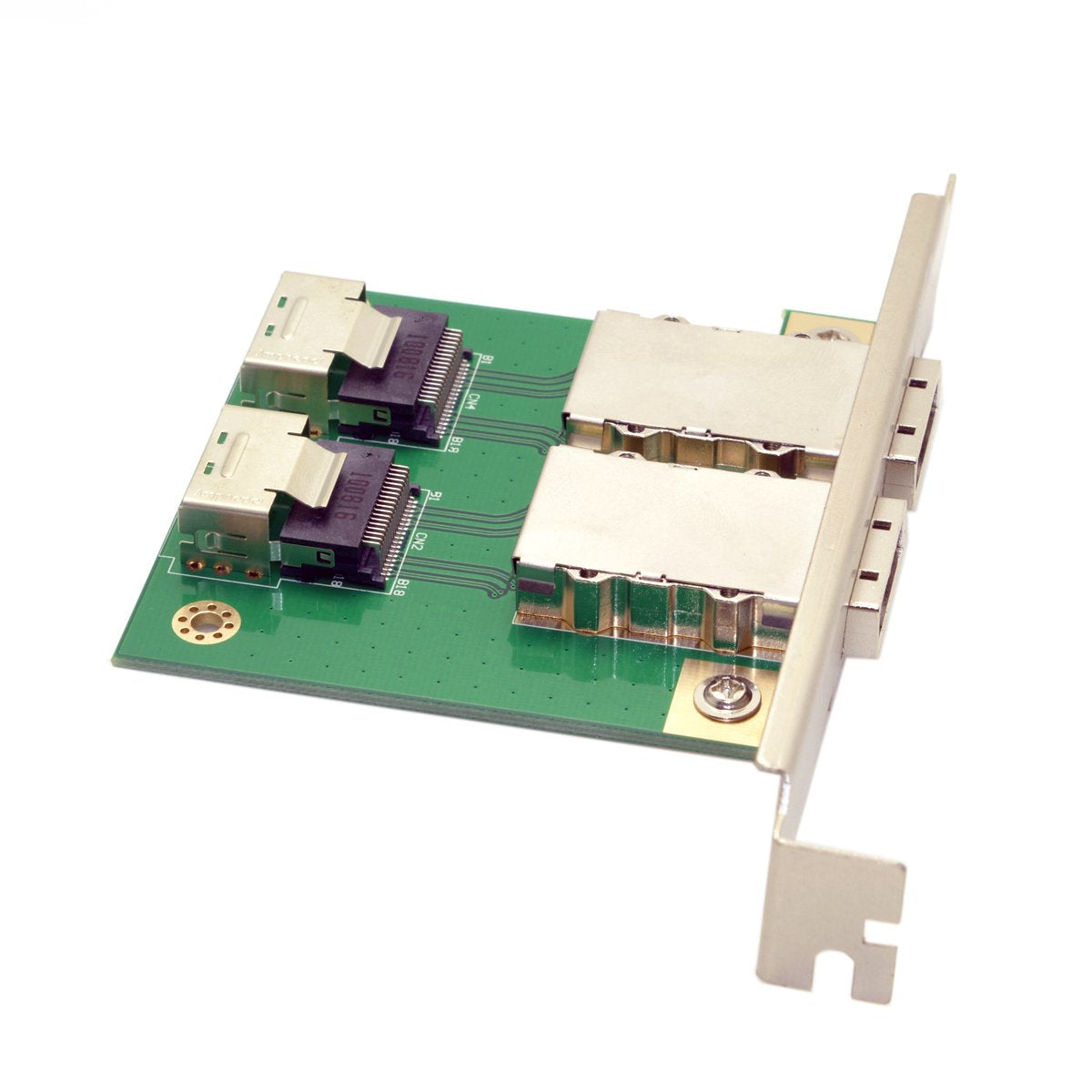 Dual Port Mini SAS SFF-8088 a SAS 36Pin SFF-8087 Adattatore PCBA Femmina Con Staffa PCI