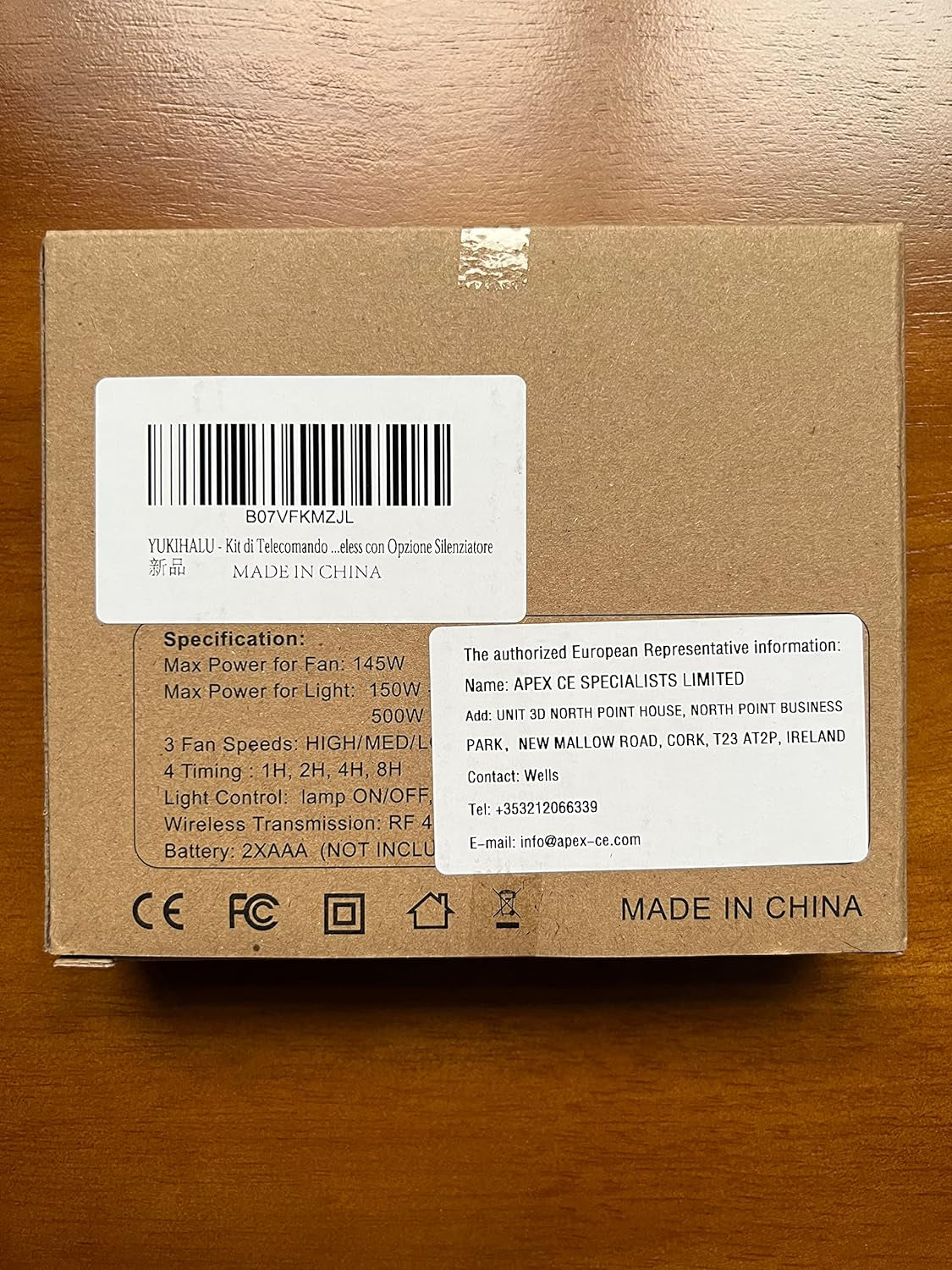 - Kit Di Telecomando Universale per Ventilatore Da Soffitto, Super Piccole Dimensioni, Con 3 Impostazioni Di Velocità E Controllo Della Luce, Telecomando Wireless Con Opzione Silenziatore