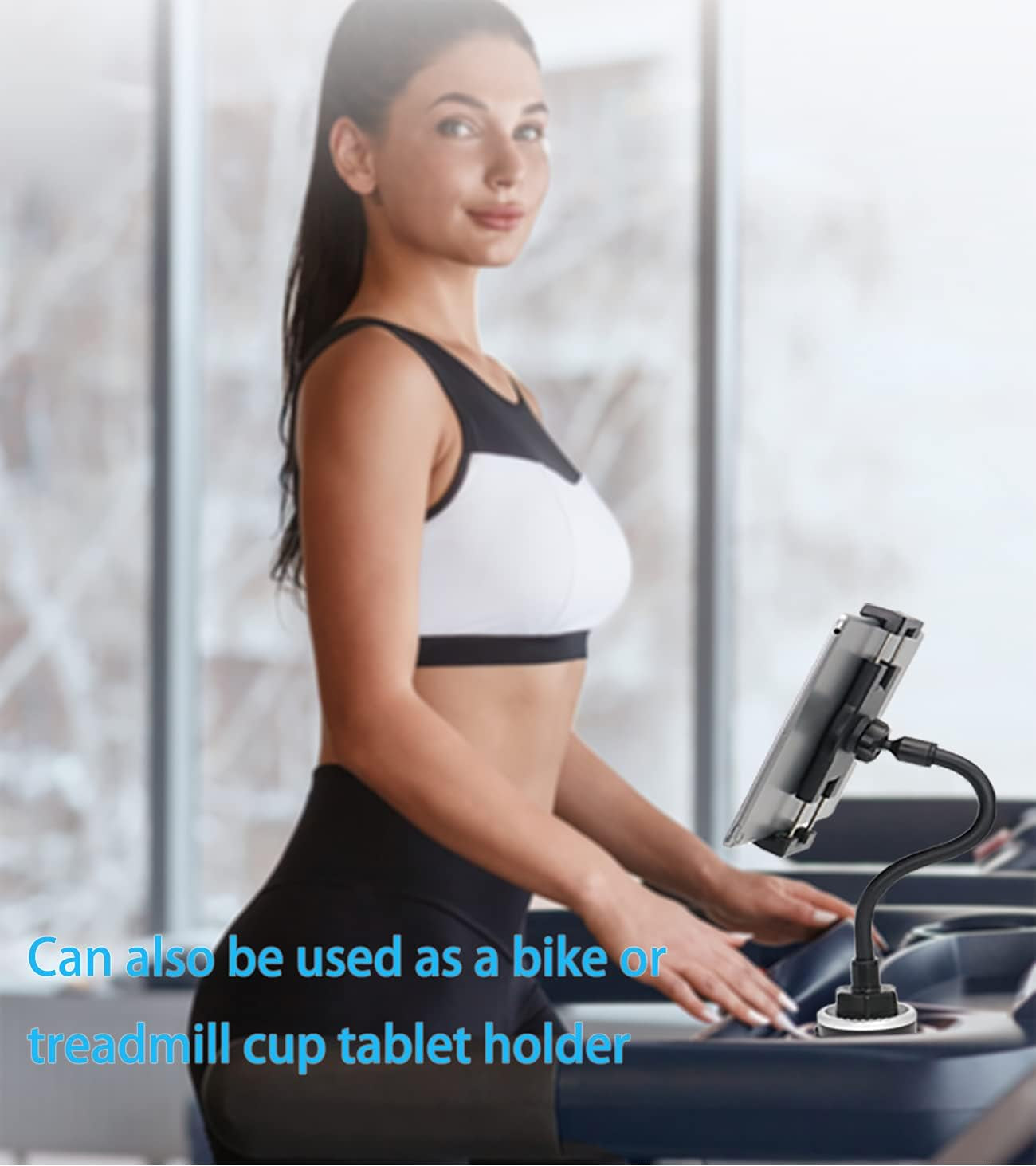 Collo Oca Supporto Tablet Auto Portabicchieri, Universale Porta Tablet Tazza Da Camion, Tapis Roulant, Bici Spinning, per Ipad Pro 12.9 Air Mini, Galaxy Tabs, Iphone 4-13" Cellulare E Tablet