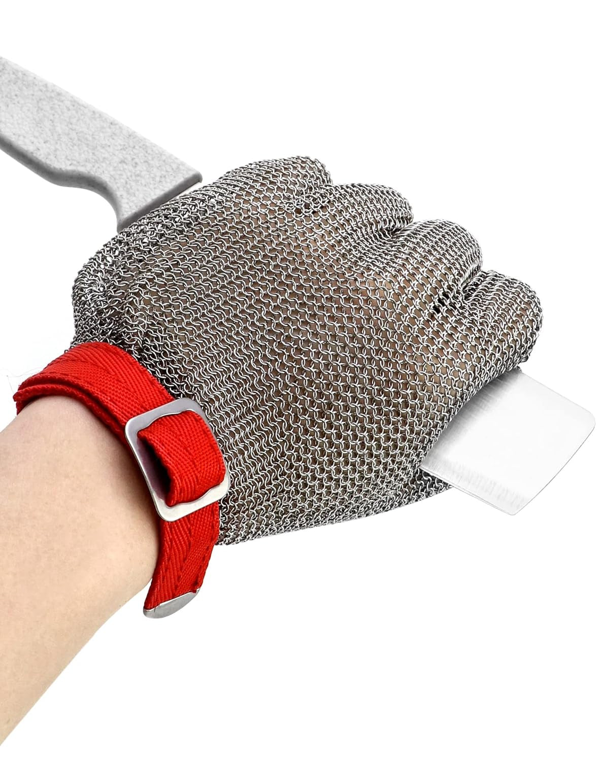 ® Guanti Antitaglio - Protezione Di Livello 5 - Acciaio Inossidabile 316L - Guanti Da Lavoro Alte Prestazioni per Cucina, Giardino E Falegnameria (M, 1 Pezzo)