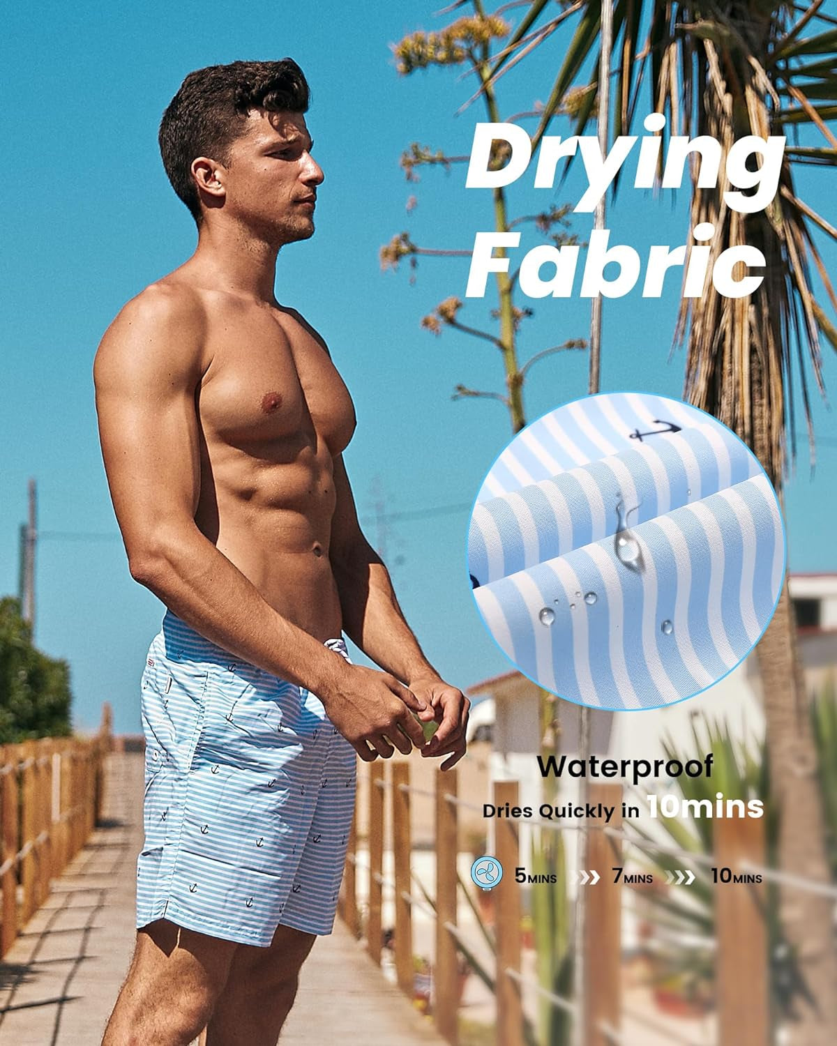 Pantaloncini Da Bagno Da Uomo Asciugatura Veloce Costume Da Bagno per Surf Sulla Spiaggia Multi-Funzioni Allenamento Casa Con Fodera in Mesh Con Fodera in Mesh