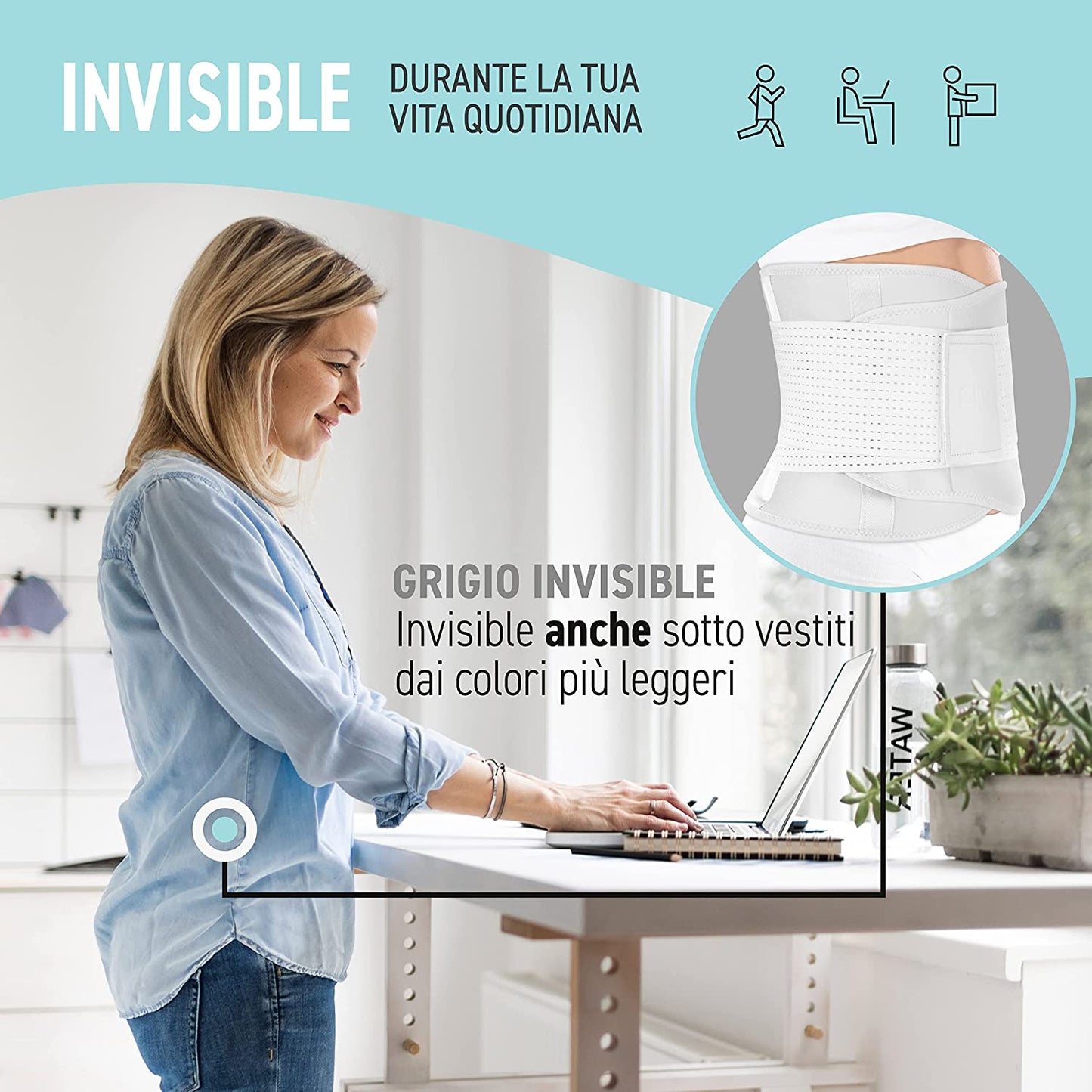 Fascia Lombare Supporto Schiena - Corsetto Lombare-Fascia Lombare Ortopedico - Fascia Schiena Lombare per Uomo E Donna-Varie Dimensioni