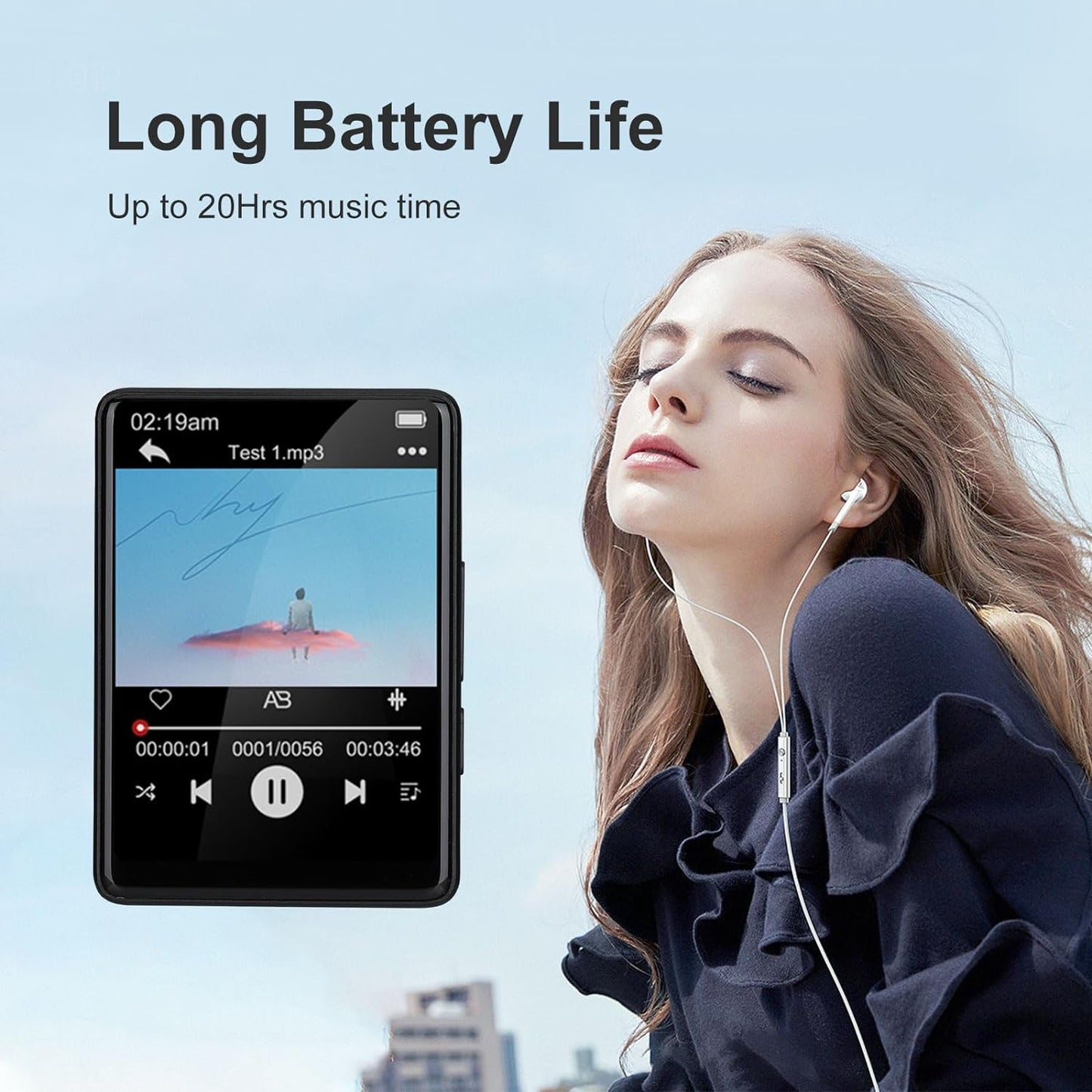 32GB Lettore MP3 Bluetooth 5.2, 2.4" Schermo Tattile Lettore Musicale Con Altoparlante HD Integrato, Radio FM, Registratore Vocale, Qualità Del Suono Hifi, E-Book, Auricolari Inclusi