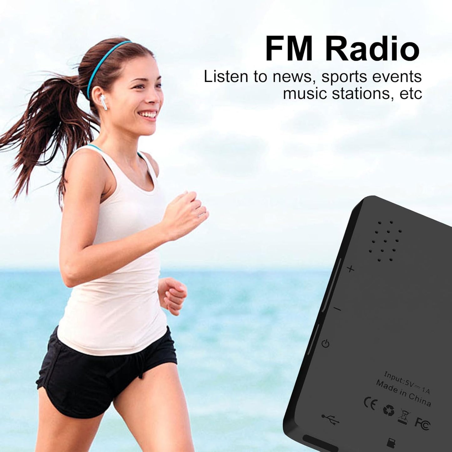 32GB Lettore MP3 Bluetooth 5.2, 2.4" Schermo Tattile Lettore Musicale Con Altoparlante HD Integrato, Radio FM, Registratore Vocale, Qualità Del Suono Hifi, E-Book, Auricolari Inclusi