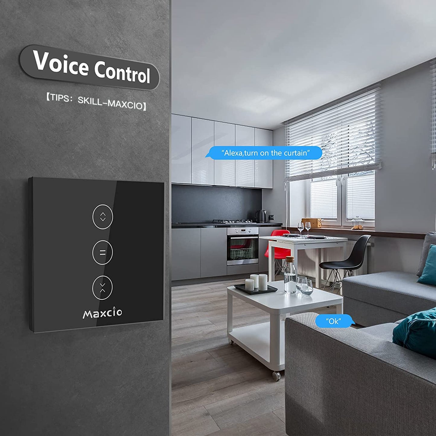 Interruttore Tapparelle Wifi, Smart Switch per Tapparelle Elettriche, Compatibile Con Alexa E Google Home, APP Controllo, Interruttore Wifi per Persiane Avvolgibili E Tende