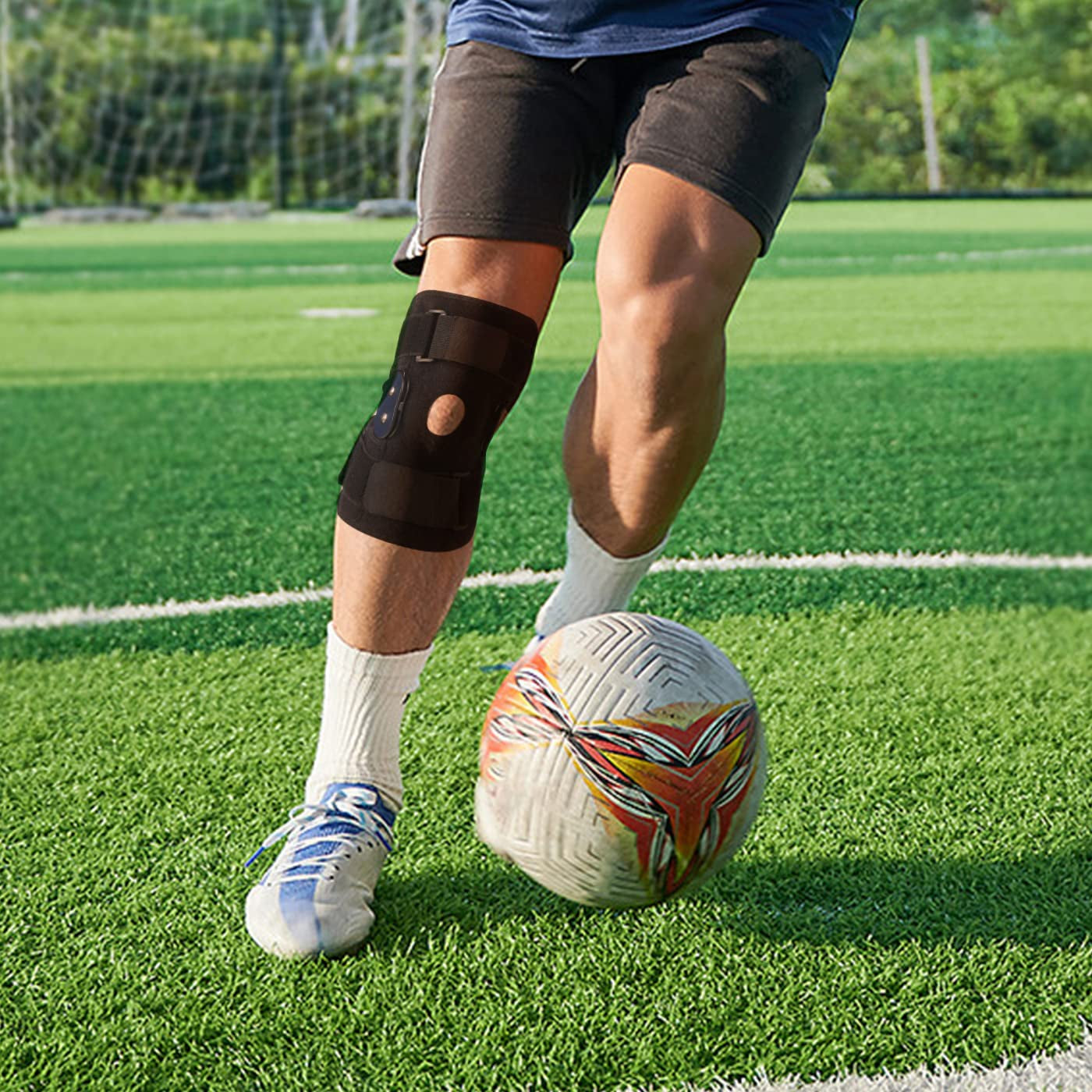 Hanging - Supporto per Ginocchio, Stabilizzatore Laterale per Supporto Del Ginocchio, Alleviamento ACL, MCL, Lacerazione Della Piastra Semi-Lunare, Artrite, Supporto per La Pressione