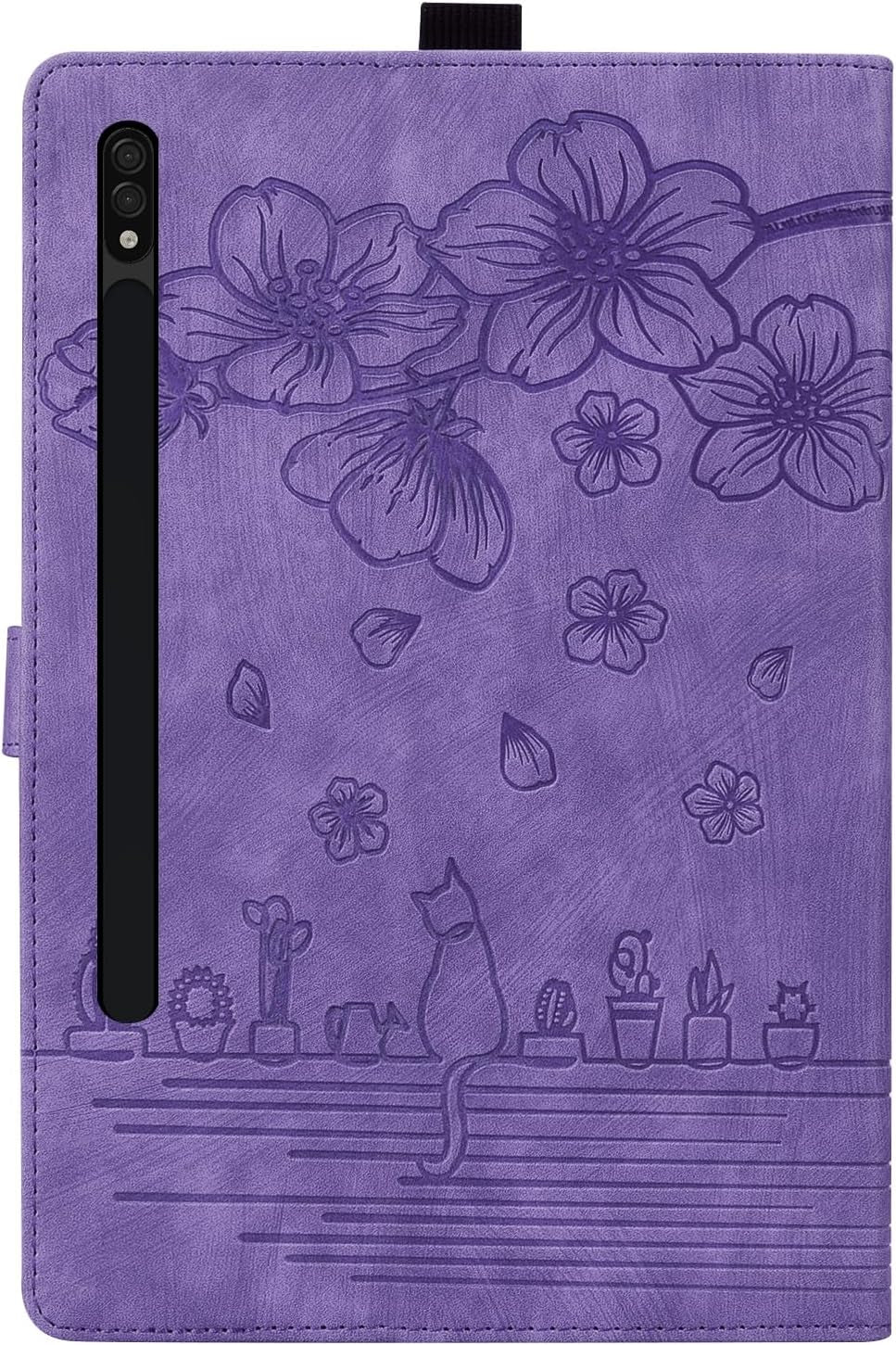 Custodia per Samsung Galaxy Tab S7 FE 12.4 5G/ S8+ plus 5G 2022/ S7+ plus 12.4 Cover in Pelle PU Flip Portafoglio Con Porta Penna Custodia Con Funzione Di Supporto - Viola