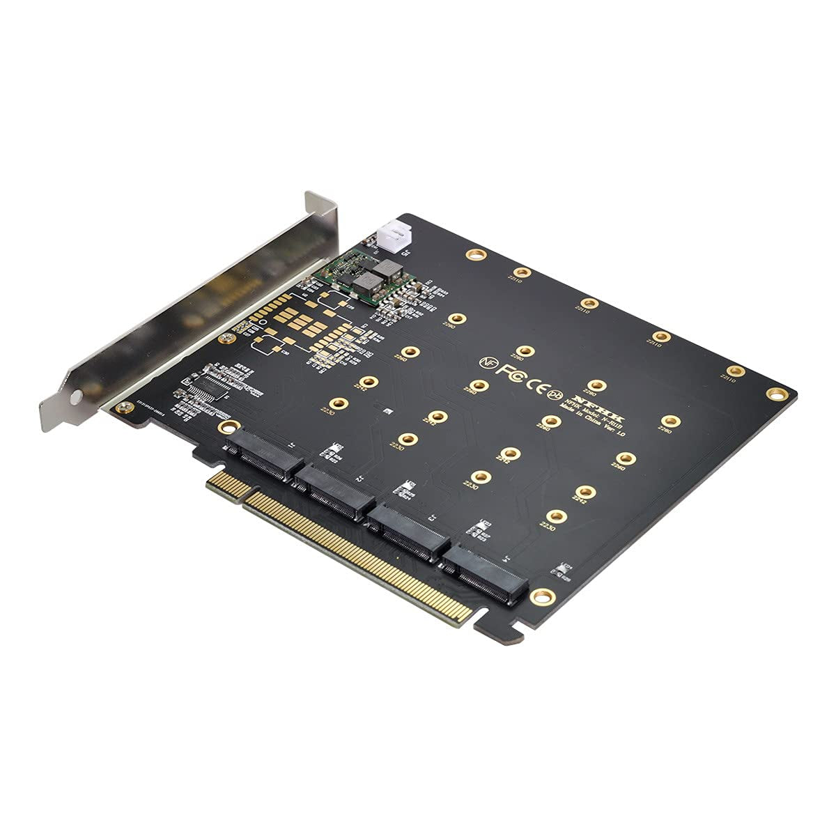 CY M.2 NVME Gen 3.0 Adattatore NVME M.2 AHCI X4 a PCI-E Express 3.0 Gen3 X16 Raid Card Con Ventola VROC Raid0 Hyper Adapter