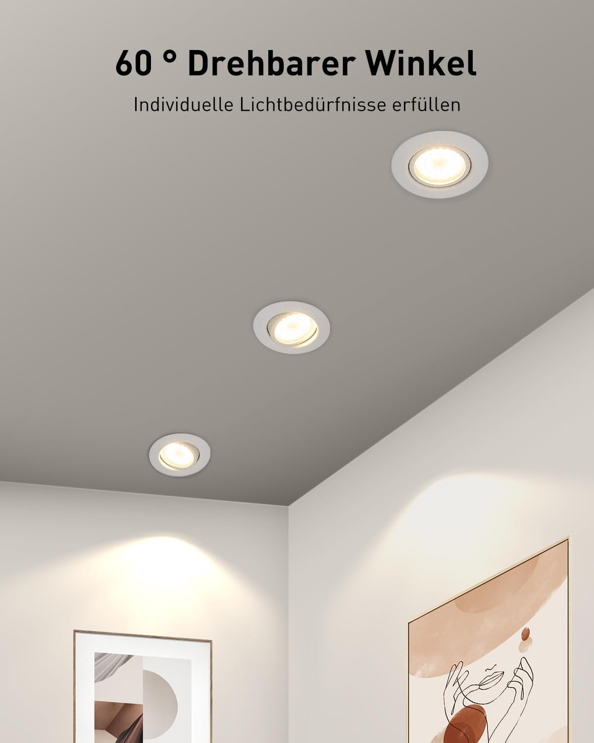 Faretti Led Da Incasso per Cartongesso Dimmerabili, 6X 5.5W Luci Da Incasso Luce Bianco Calda 3000K 600LM, Faretto Led Incasso Orientabili Ultrasottili 30Mm, Faretti Led Interno 83Ra per Cucina