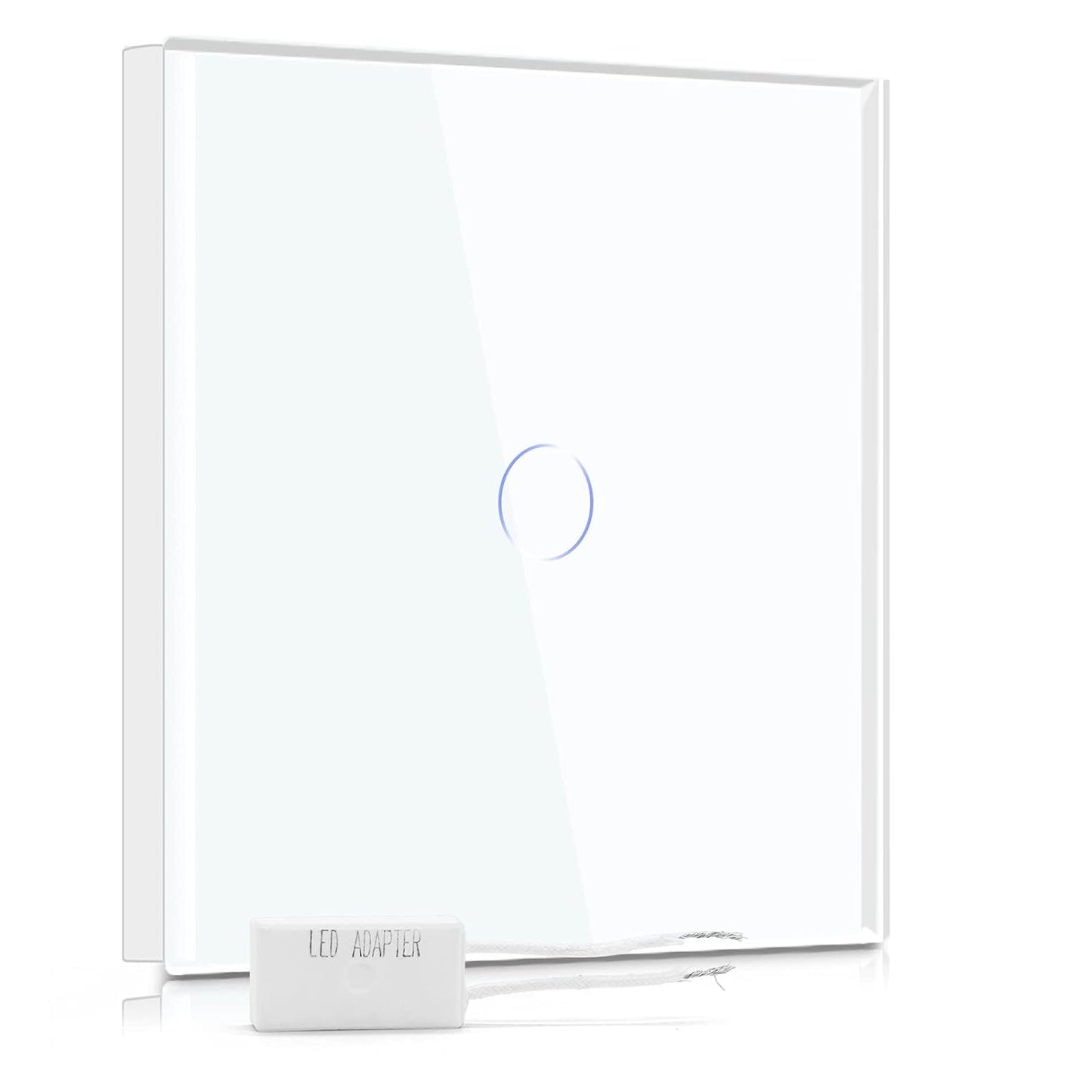 , Interruttore Dimmer a LED, Interruttore Touch, 1 Via, 2 Vie, Vetro Touch, Interruttore Bianco Touchscreen, Funziona Con Lampadine a LED Dimmer