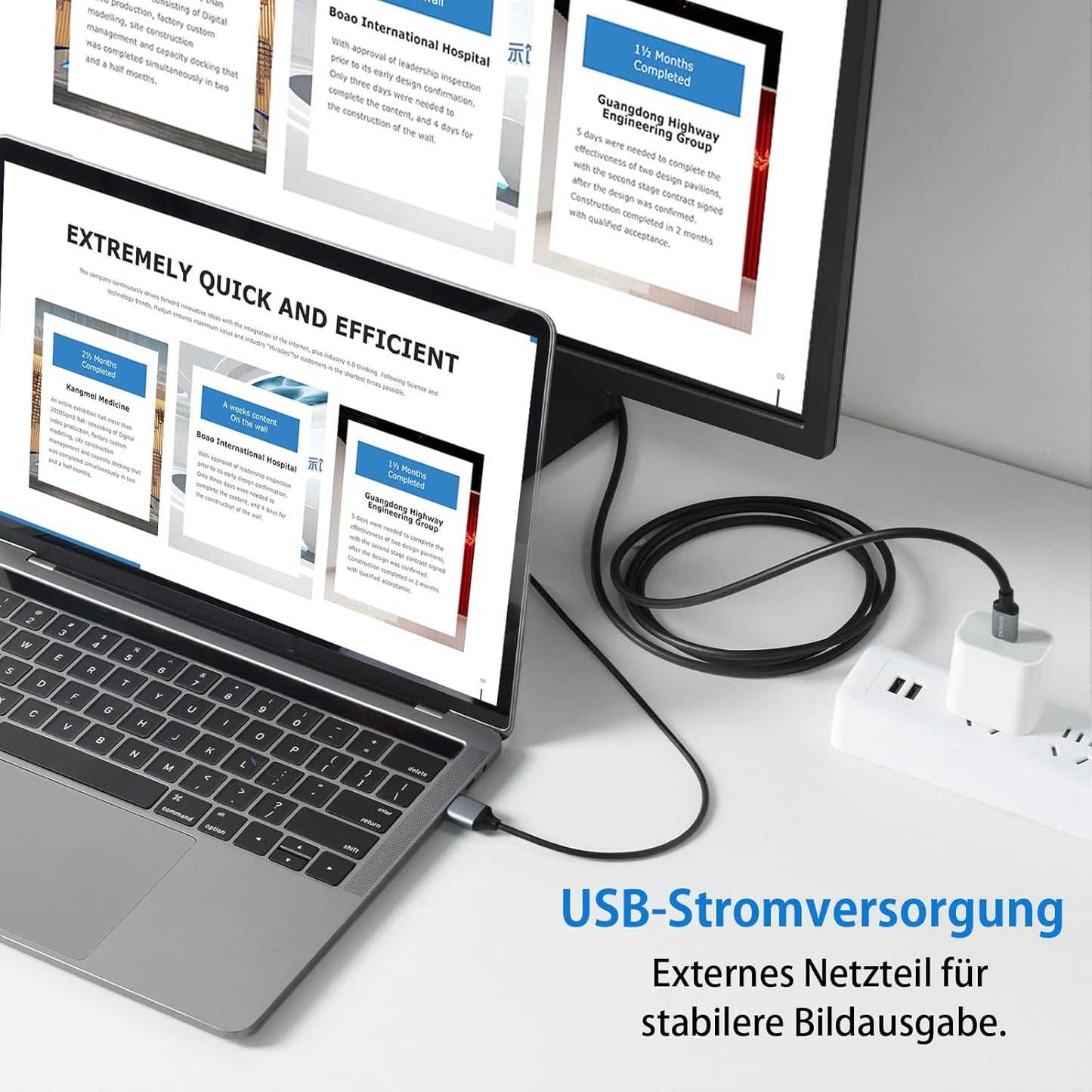 HDMI a USB C 2M, Cavo 4K@60Hz Cavo Convertitore Maschio a Maschio Di Tipo C Compatibile Con Xreal Air, Nreal Air, PS5, Monitor Portatile(Supporta Solo HDMI a USB C)
