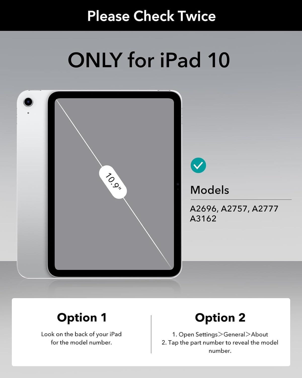 ESR per iPad 10 Gen (10,9 pollici) 2022, custodia con tastiera con trackpad, tastiera magnetica rimovibile con tasti retroilluminati, supporto completamente regolabile in modalità verticale/orizzontale, nero