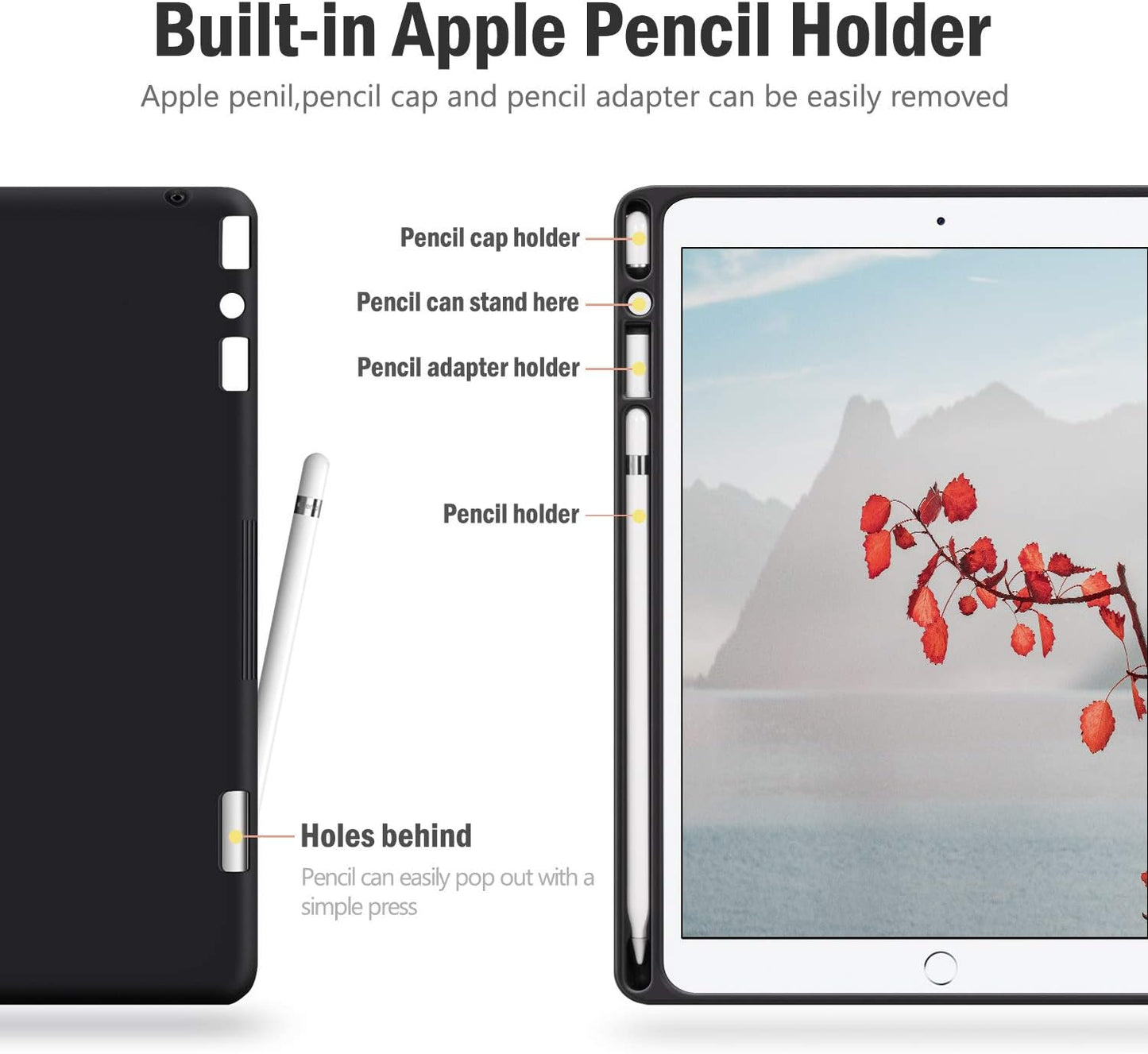 Custodia per Ipad 9A Generazione 2021, Ipad 8A Generazione 10.2" 2020, Ipad 7A Gen 2019, Con Portapenne Integrato, Auto Svegliati/Sonno (Rosa)