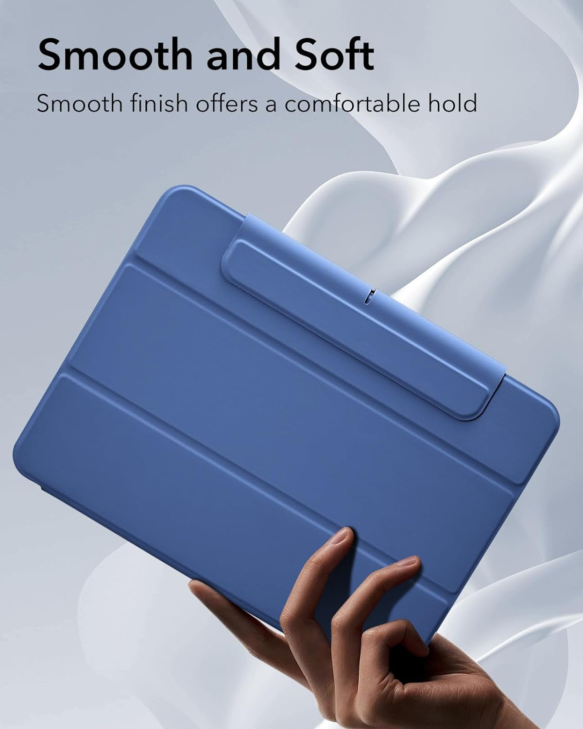 Cover per Ipad Air 13 Pollici M2 2024, Custodia Magnetica Rimovibile, Supporto per Pencil Pro/Pencil USB-C, Supporto Verticale E Orizzontale, Auto Attivazione/Standby, Serie Rebound 360, Blu